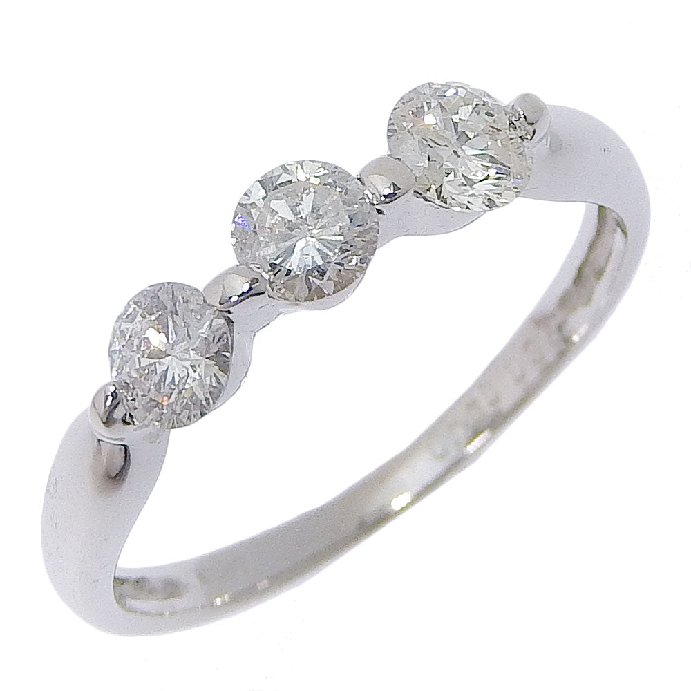 3P 18K White Gold Diamond Ring for Women - Elegant Wedding, Engagement & Anniversary Jewelry Gift