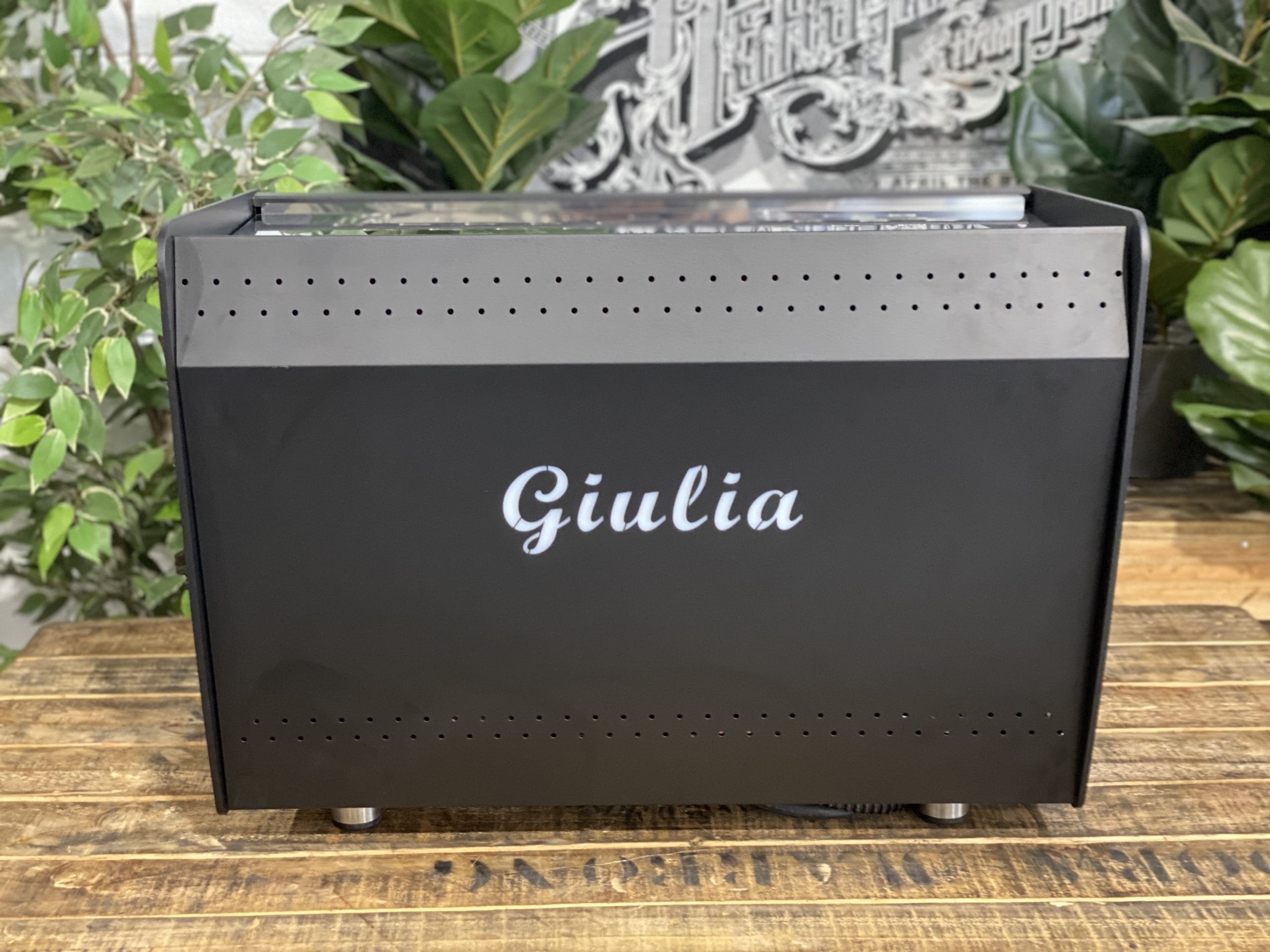 Brugnetti Giulia Manufactum 2 Group Commercial Espresso Machine - Professional Black Coffee Maker for Cafes, Restaurants & Offices