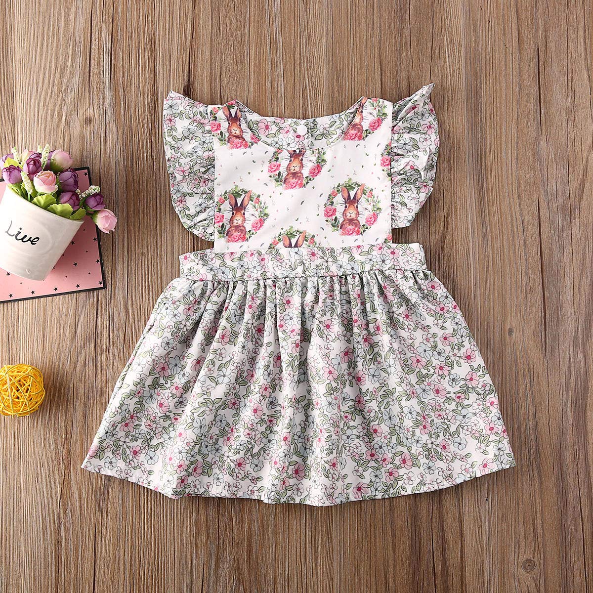Easter Baby Girl Romper & Skirt Set - Toddler Easter Dress Outfit for Big & Little Girls - Matching Easter Outfits for Family Photos & Spring Celebrations (Size 80)