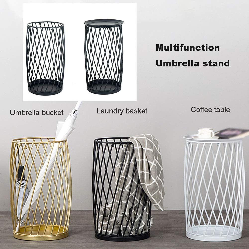 Metal Umbrella Stand with Hook & Drip Tray - 25x50cm for Cafe Hotel Mall
