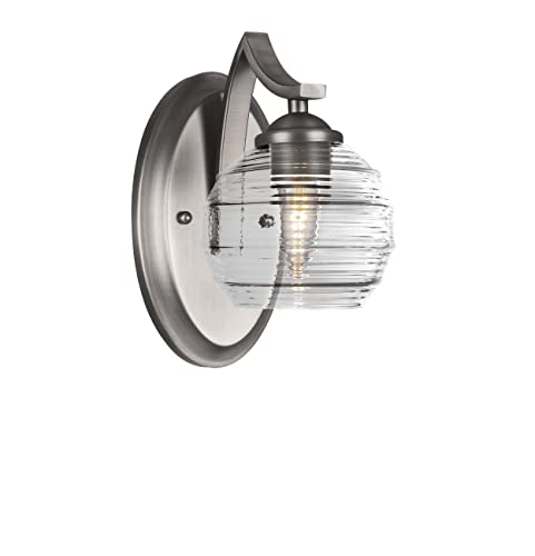 Zilo 1 Light Wall Sconce in Graphite - Modern Matte Black Wall Light Fixture for Bedroom, Living Room & Hallway (551-GP-5110) | Indoor Lighting for Home Decor & Ambience