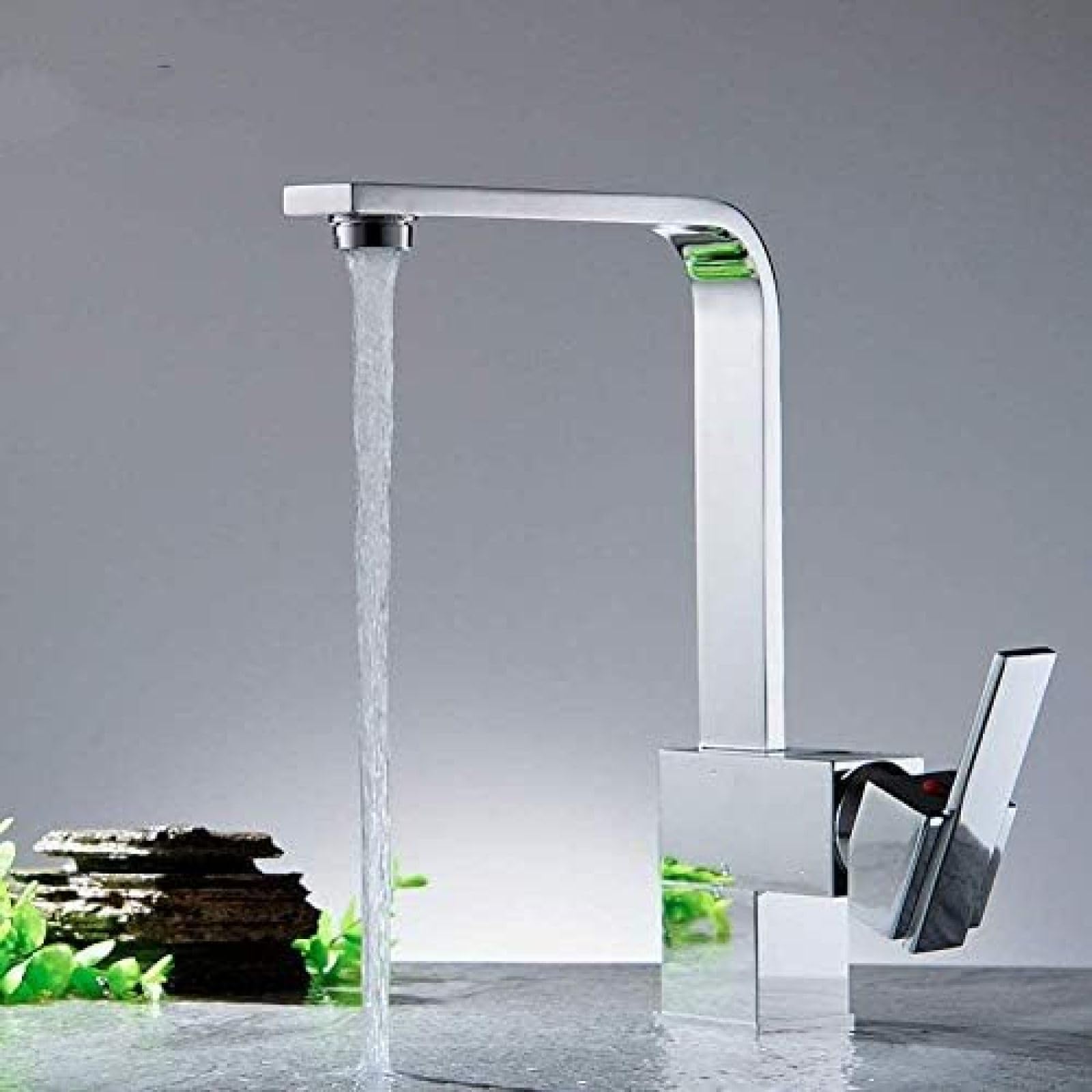 CRJUS Brass Kitchen Faucet - Single Hole Mixer Tap with Hot & Cold Water - Perfect for Modern Kitchens, Sinks, and Home Renovations