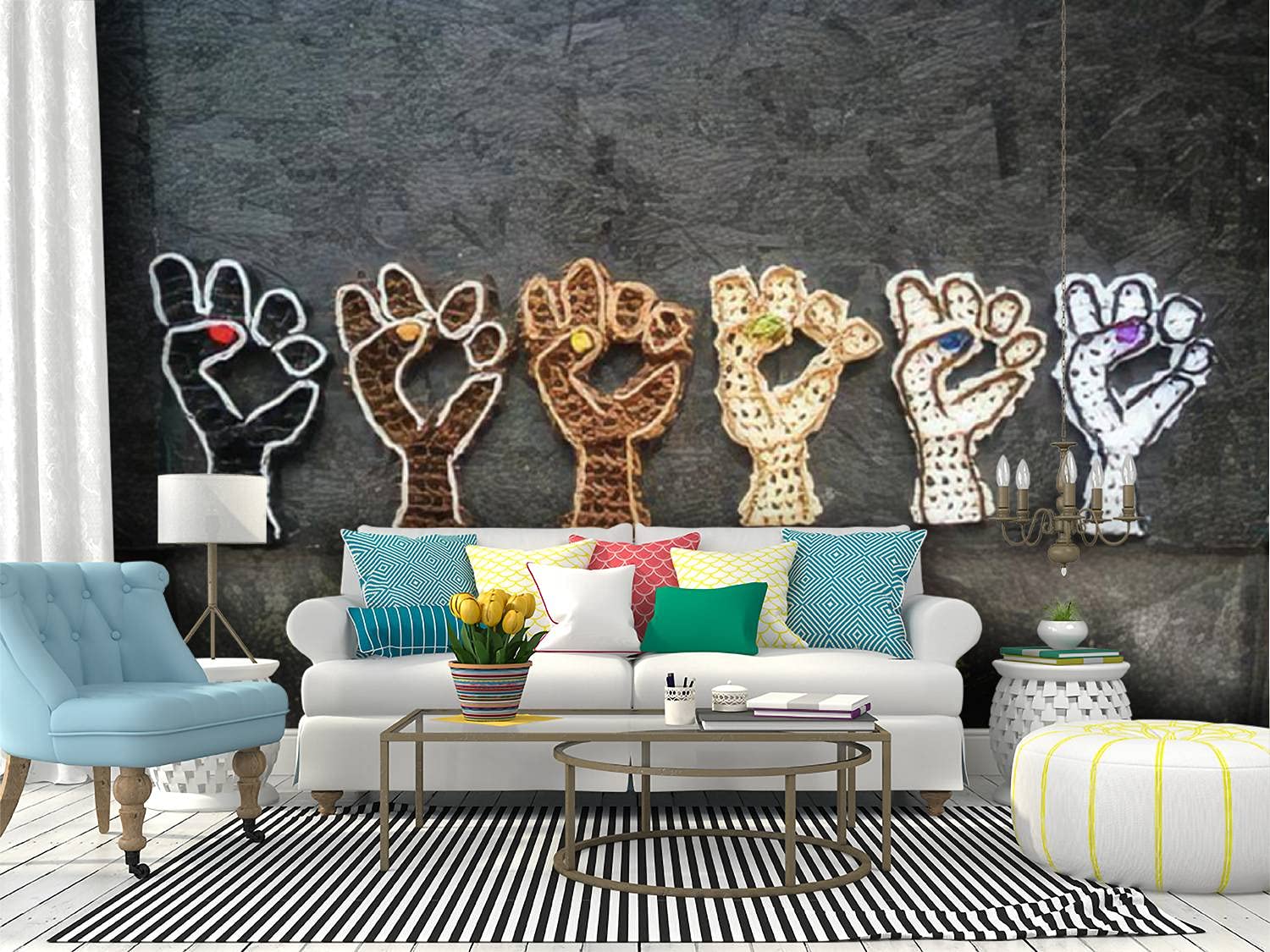 Black Lives Matter Mural Wallpaper - Philadelphia Inspired Peel & Stick Wall Decal, Self-Adhesive Vinyl Film Roll for Home Decor | Perfect for Living Rooms, Bedrooms & Offices