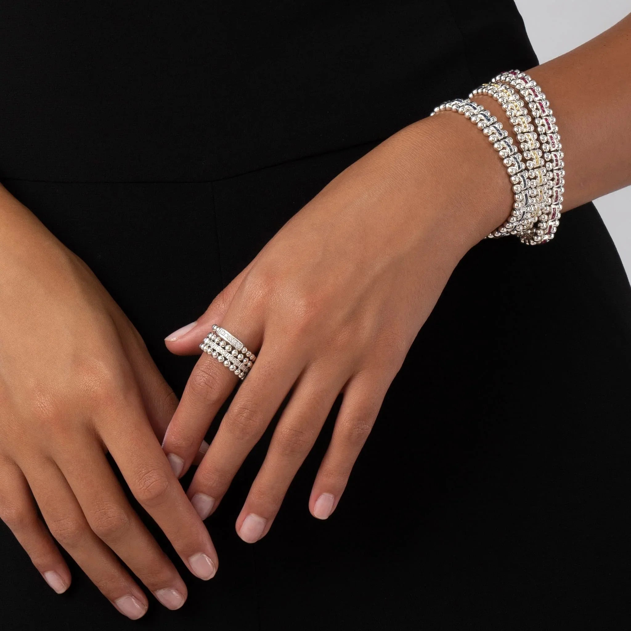 Diamond Stacking Ring Set - Elegant & Durable 14K Gold Plated Wedding Band Stackable Rings for Women - Perfect for Layering, Anniversary Gifts & Everyday Wear