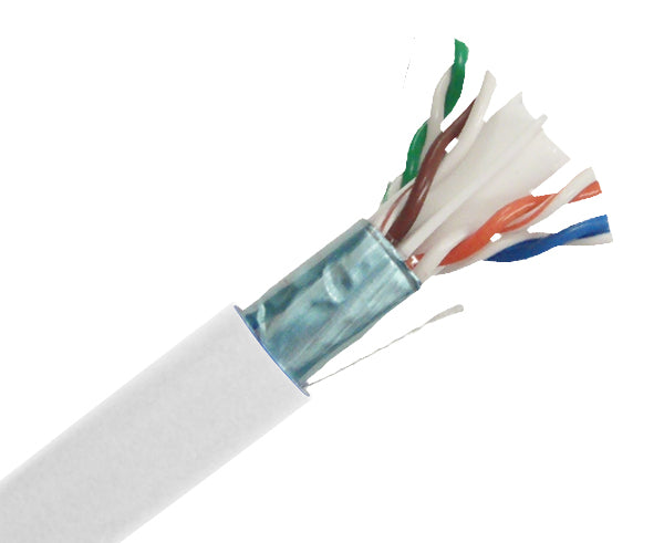 CAT6 Plenum Bulk Ethernet Cable 1000FT - Shielded CMP, Solid Copper 23 AWG for High-Speed Networking in Offices, Data Centers & Smart Homes