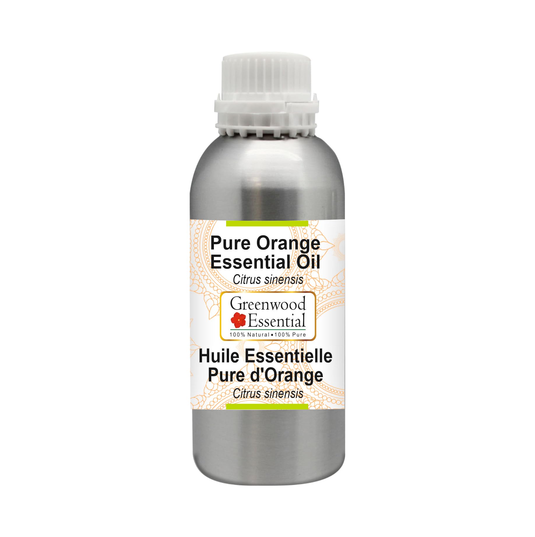 Pure Orange Essential Oil (Citrus sinensis) - 100% Natural, Steam Distilled, 1250ml (42.2 oz) Large Bottle for Aromatherapy, Diffusers & DIY Skincare - Relaxing & Uplifting Scent for Home Spa & Wellness