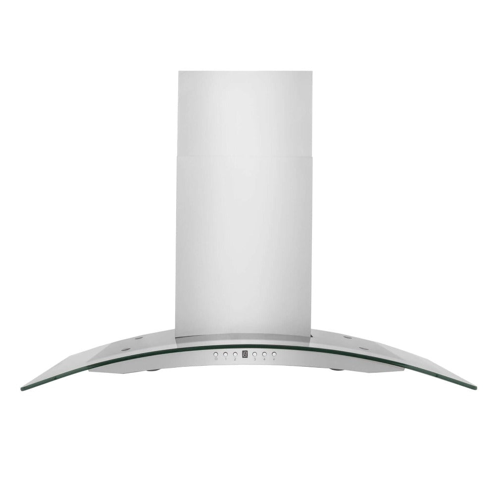 ZLINE KN4 Stainless Steel and Glass Convertible Wall Mount Range Hood - 36 Inch Kitchen Ventilation for Gas & Electric Stoves - Perfect for Modern & Farmhouse Style Kitchens