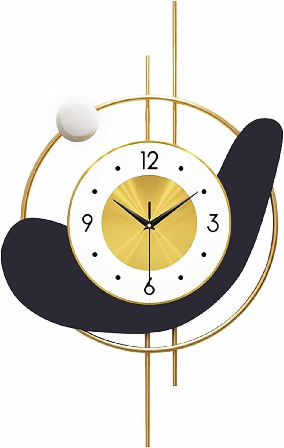 Large 43x69CM Sunburst Wall Clock - Silent Non-Ticking Quartz Metal 3D Art Design for Living Room & Bedroom | Stylish Home Decor & Perfect Gift Idea