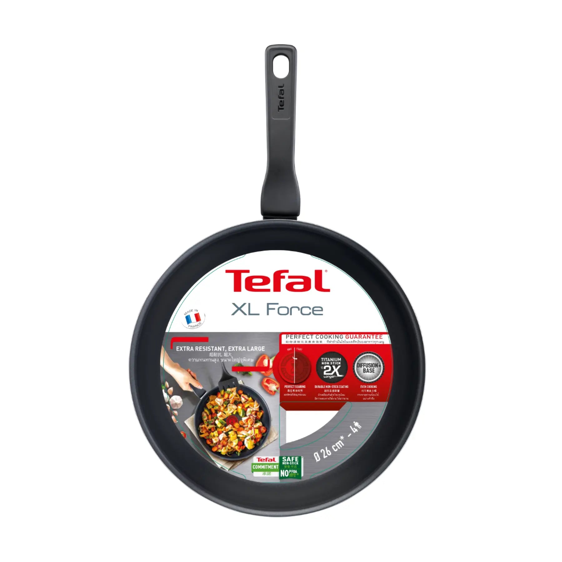 Tefal XL Force Non-Stick Frying Pan 26cm - Professional Grade Cookware for Home Chefs, Perfect for Searing, Frying & Sauteing
