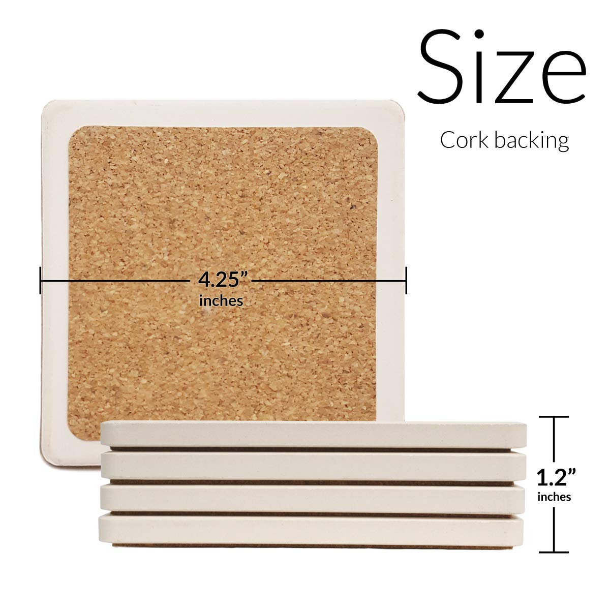 Pastel Seashell Coasters Set of 4 - 4.25 Inch Beach Themed Drink Coasters for Home Decor, Summer Parties, and Coastal Living - Absorbent Stone Coasters for Glasses and Mugs