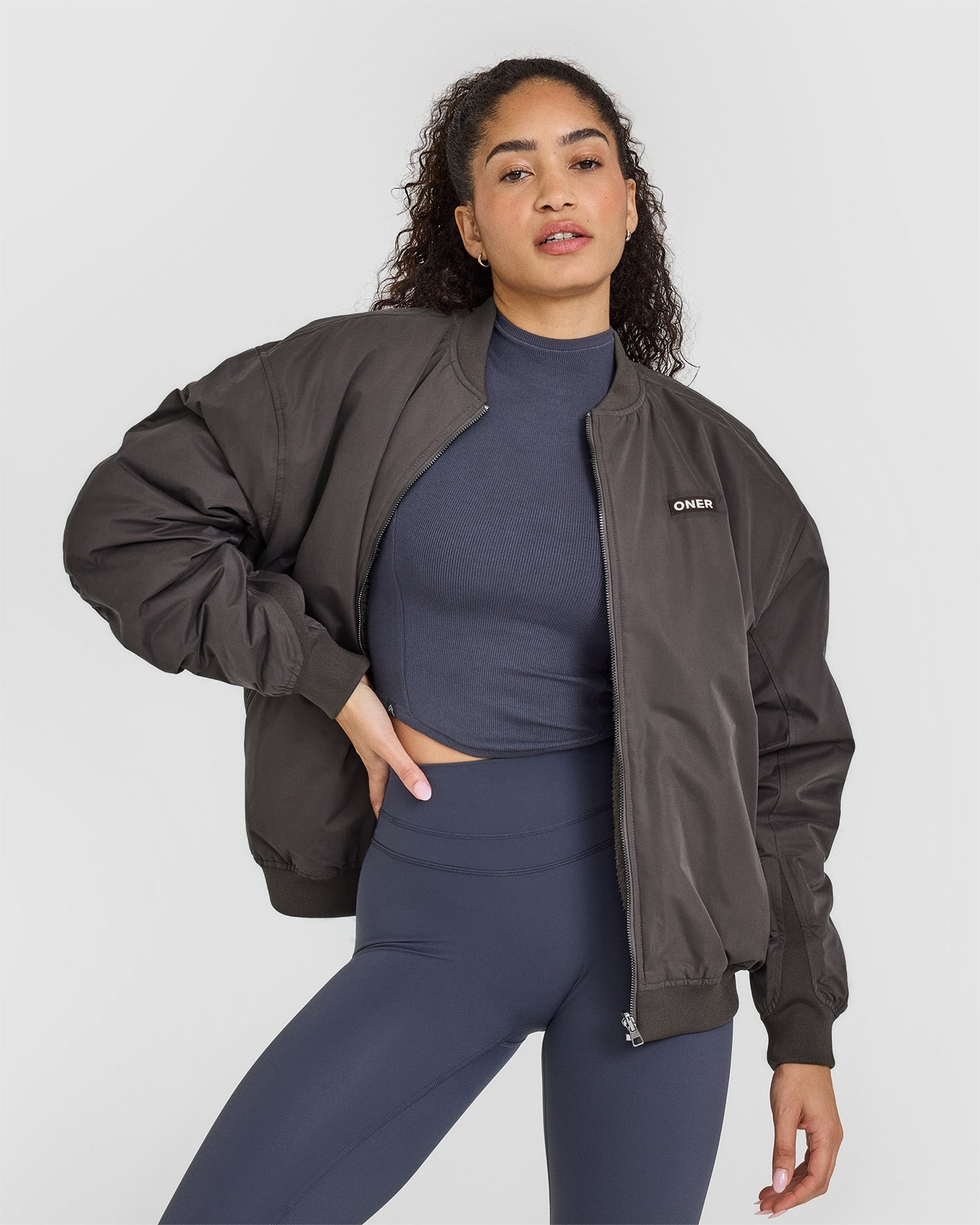 Reversible Bomber Jacket for Men & Women | Lightweight Waterproof Windbreaker | Truffle Brown & Black | Casual Streetwear & Outdoor Activities