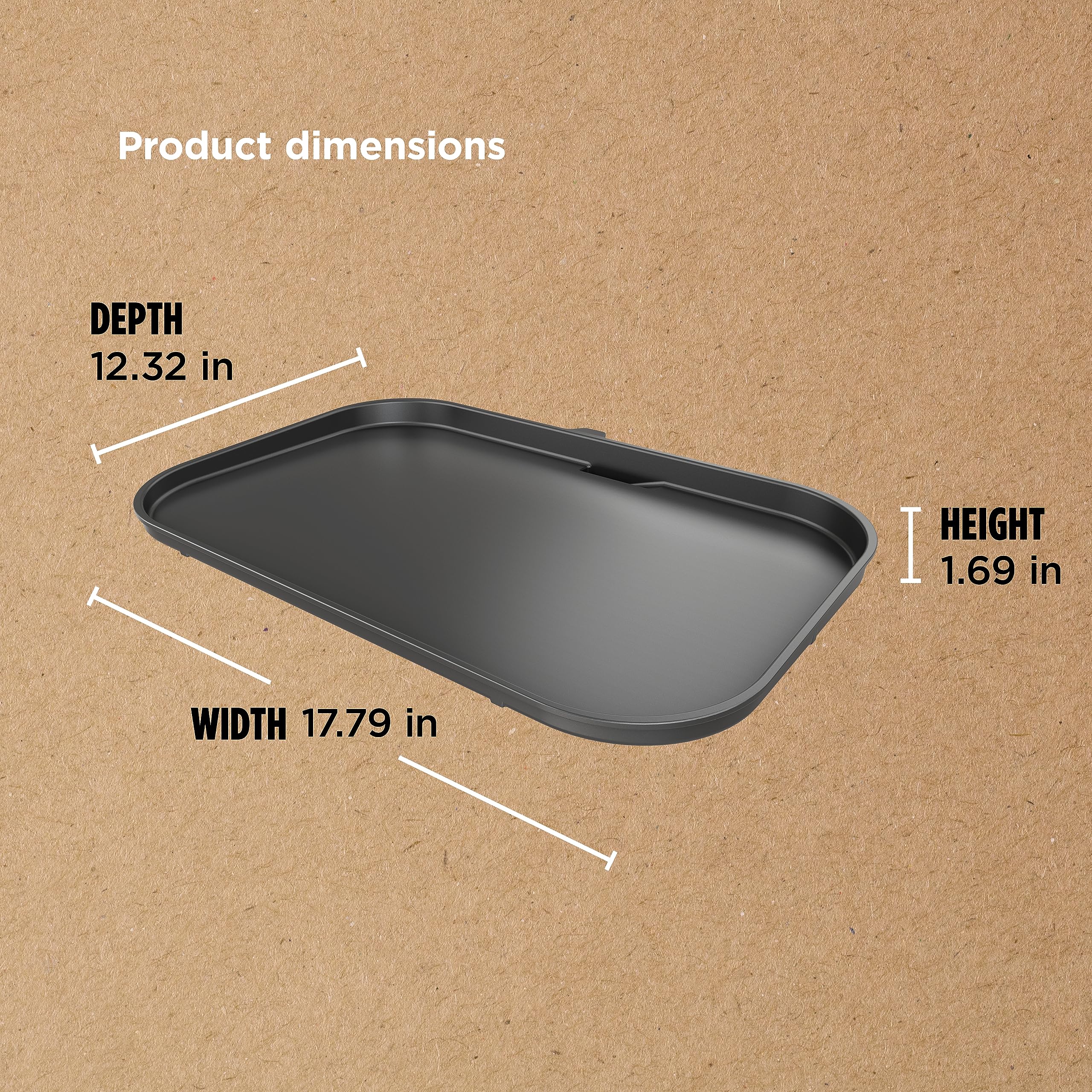 Ninja XSKGRIDLXL Premium Ceramic Nonstick Griddle Plate - Compatible with OG800 & OG900 Series - 17.87