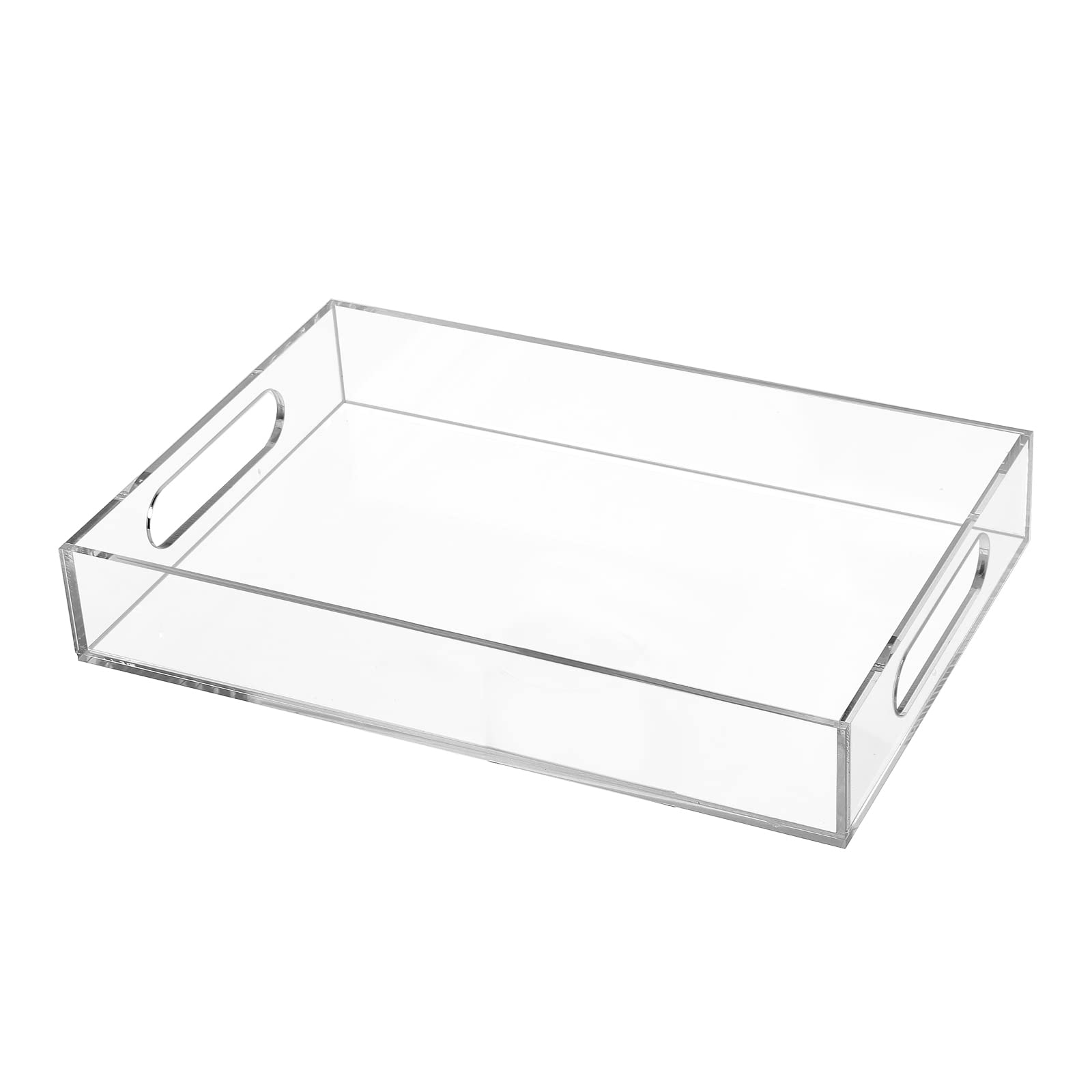 MYFULLY Clear Acrylic Serving Tray with Handles - 8