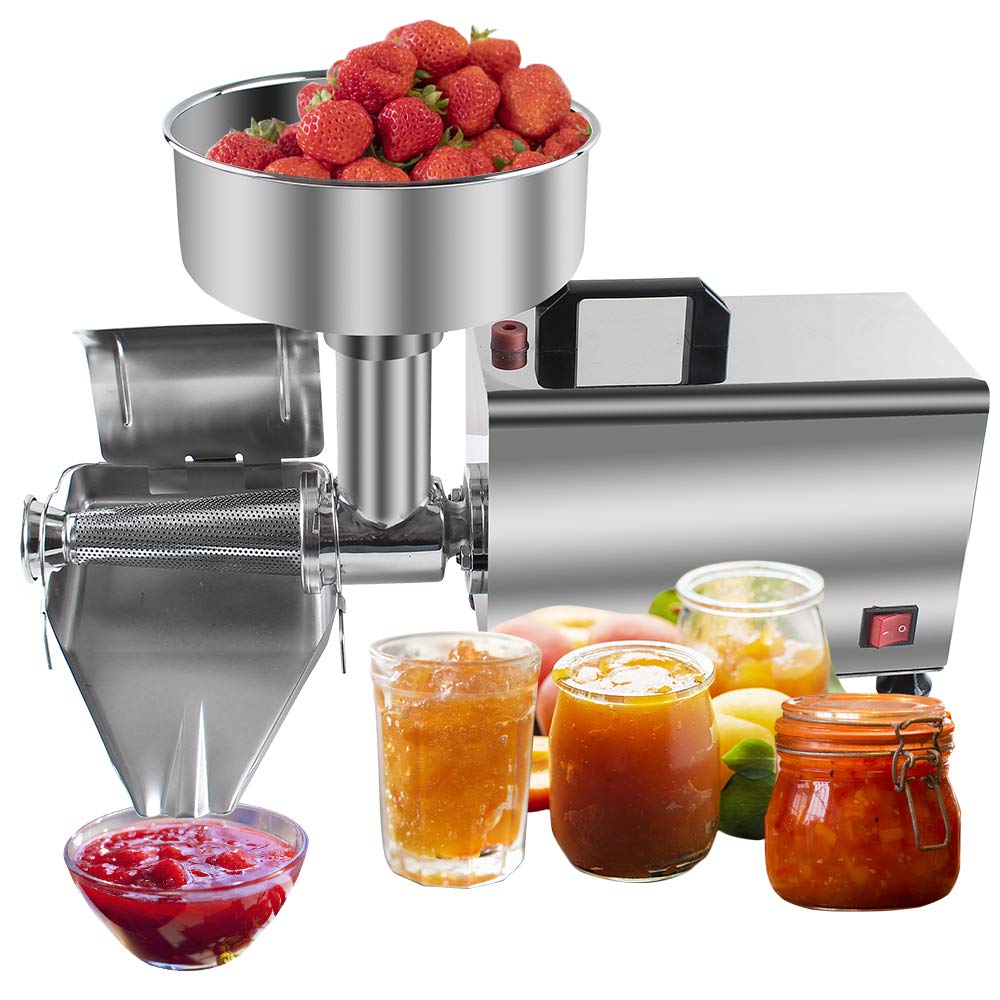 ZXMOTO 110V Commercial Electric Tomato Strainer Machine - Stainless Steel Food Mill, Sauce Maker & Fruit Press Squeezer for Restaurants, Kitchens, Juice Bars | Perfect for Tomato Sauce, Jam Making, Purees & Fresh Juices