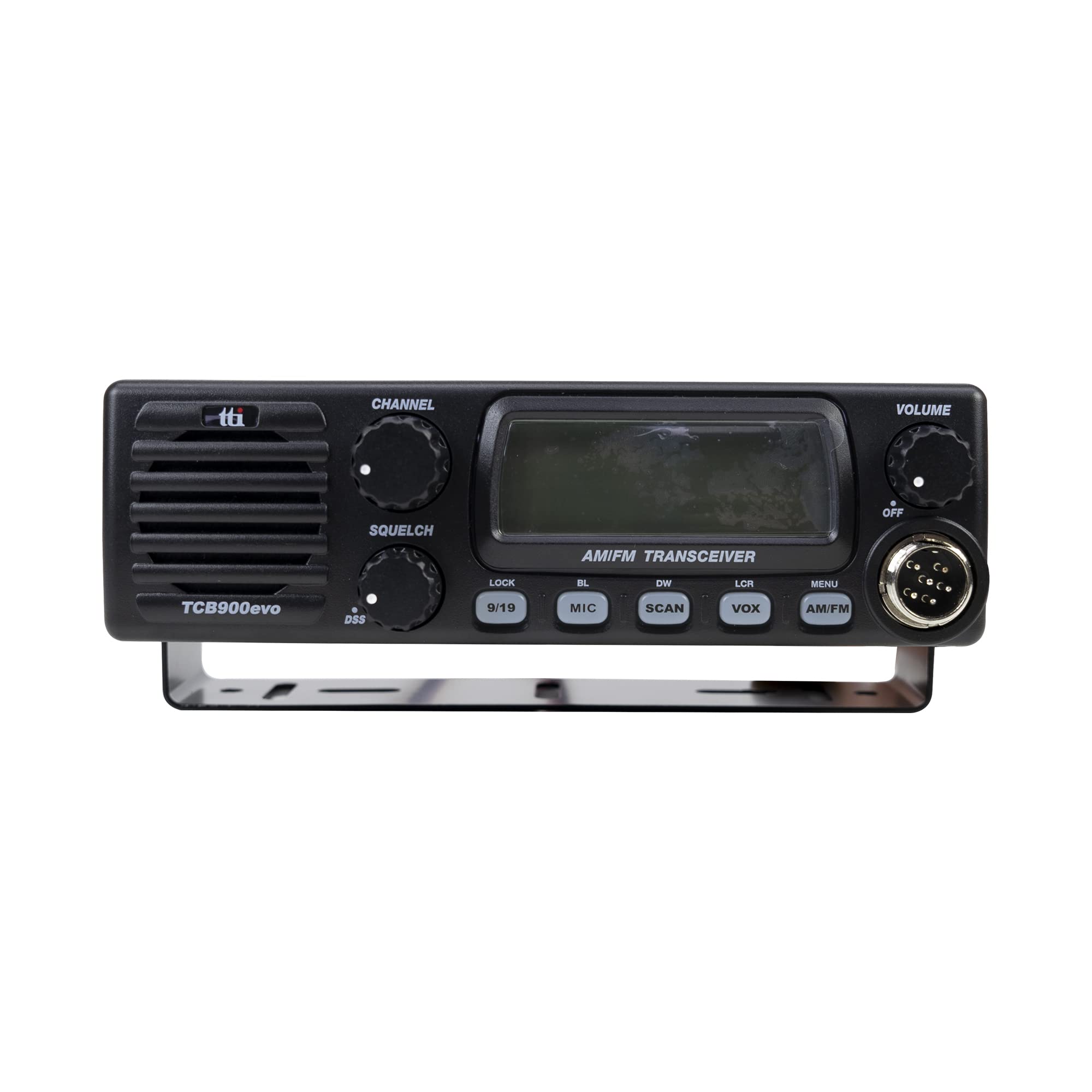 CB Radio Kit - TTi TCB-900 EVO with Free Sticky Pad (Blue) - Professional Trucker Communication for Long Haul Driving & Off-Road Adventures