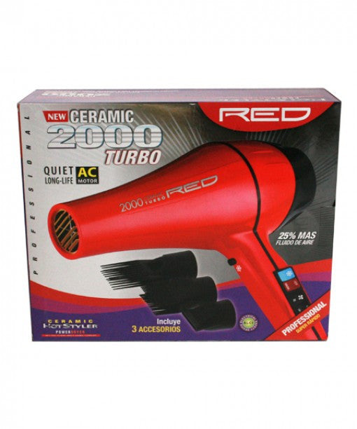 Ceramic 2000 Turbo Hair Dryer - Professional Ionic Blow Dryer for Fast Drying & Frizz Control - Perfect for Home & Salon Use
