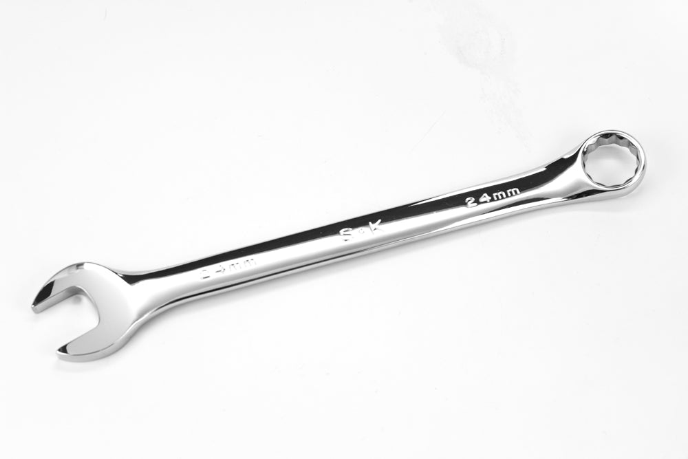 12-Point Metric Combination Wrench 24mm Chrome Plated - Perfect for Automotive Repairs, Machinery Maintenance & DIY Projects