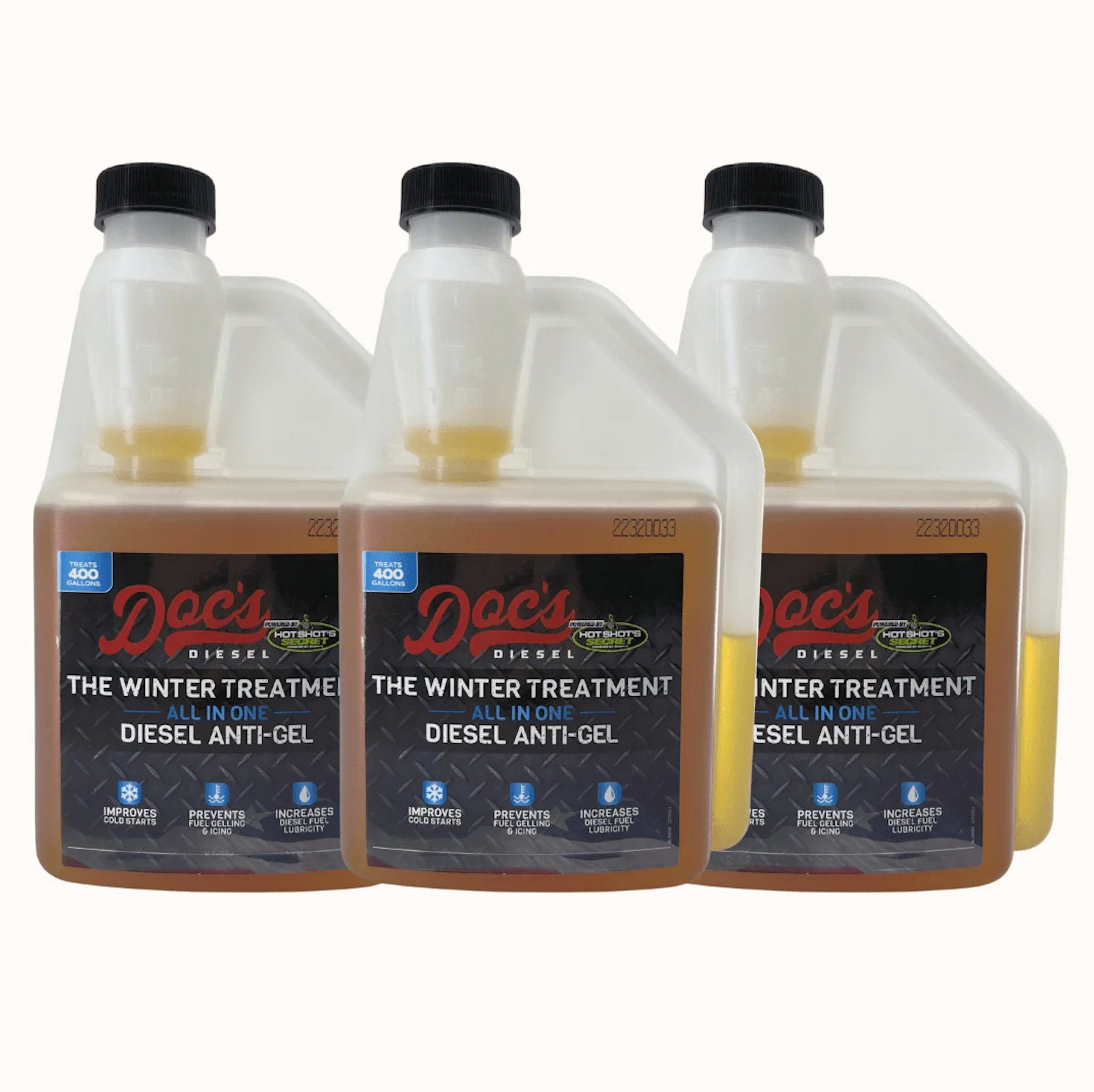 Doc's Diesel x Hot Shot's Secret Winter Treatment Diesel Anti-Gel Additive - Prevent Fuel Gelling in Cold Weather for Trucks & Heavy Equipment