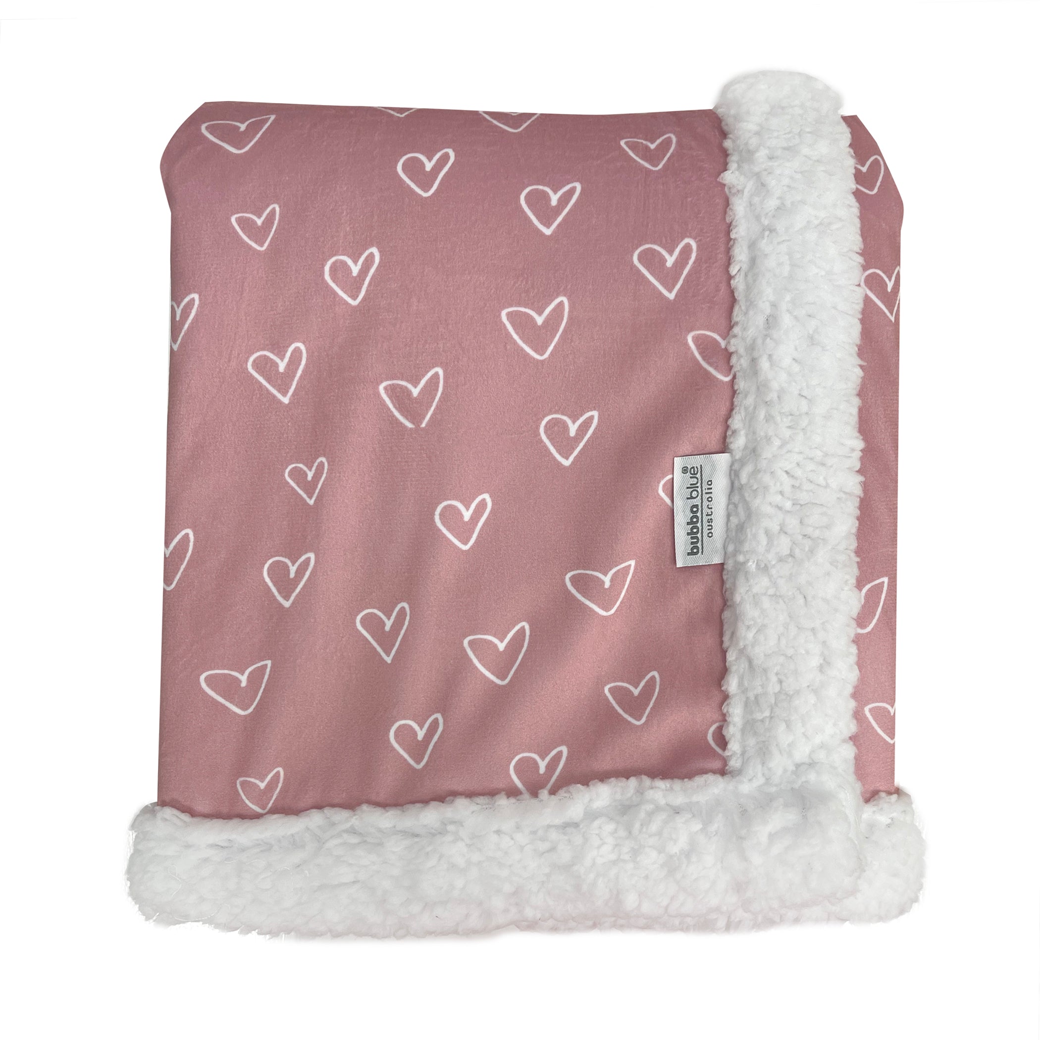 Nordic Velour Cuddle Blanket with Fleece Lining - Soft Plush Berry Heart Design Throw Blanket for Bed, Sofa & Couch - Perfect for Cozy Nights, Movie Time and Home Decor