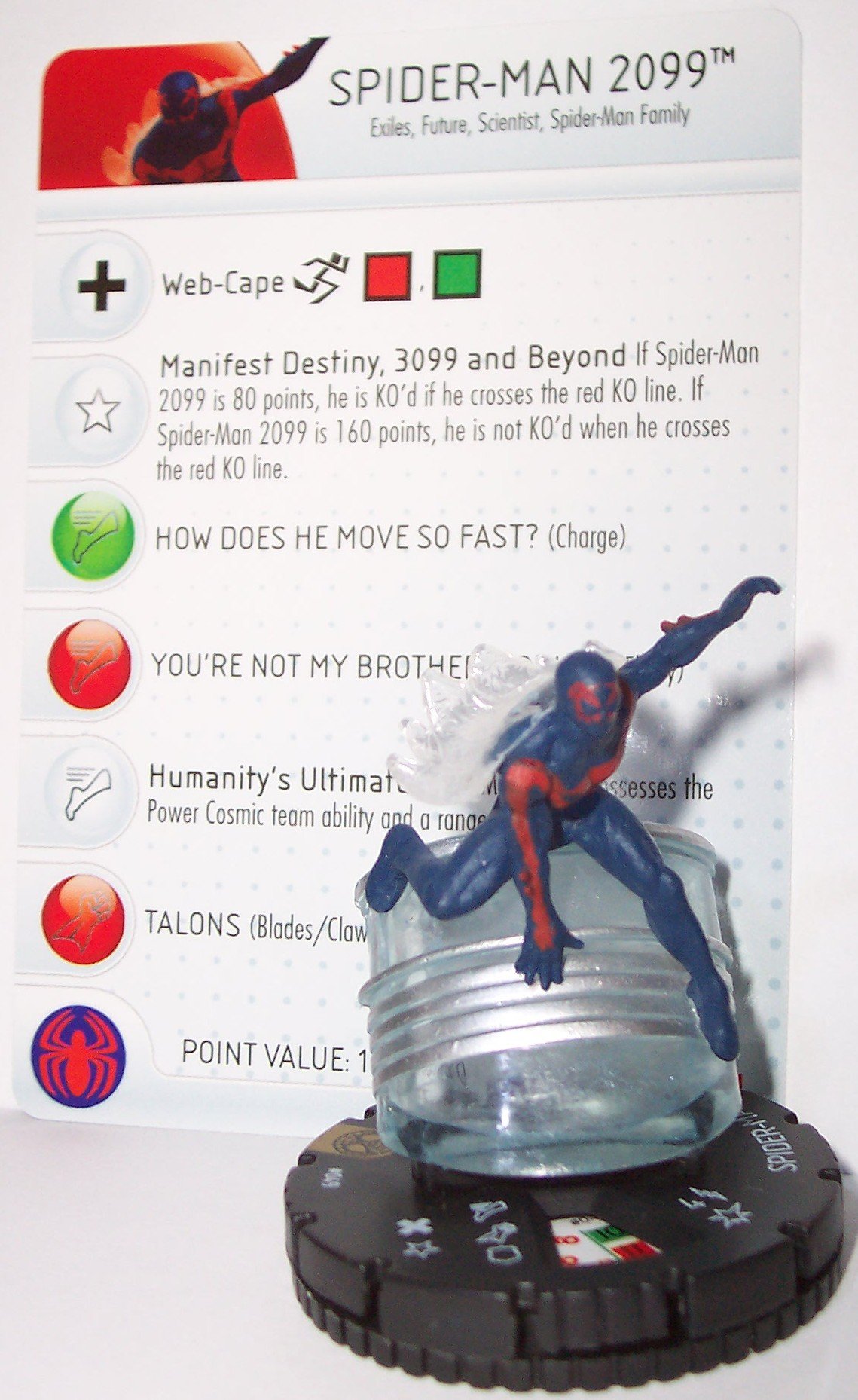 Heroclix Marvel Amazing Spider-Man: Spider-Man 2099 049 Collectible Figure with Character Card | Superhero Battle Game for Tabletop Gaming & Marvel Fans