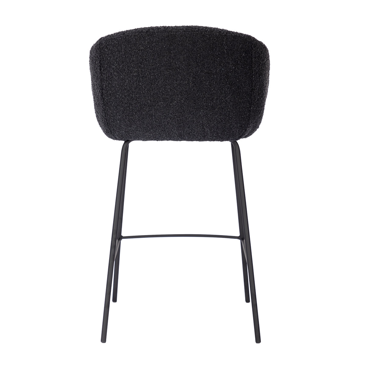 Avalon Boucle Bar Stool - Modern Upholstered Counter Height Stool with Metal Legs - Perfect for Kitchen Island, Breakfast Nook & Home Bar Decor