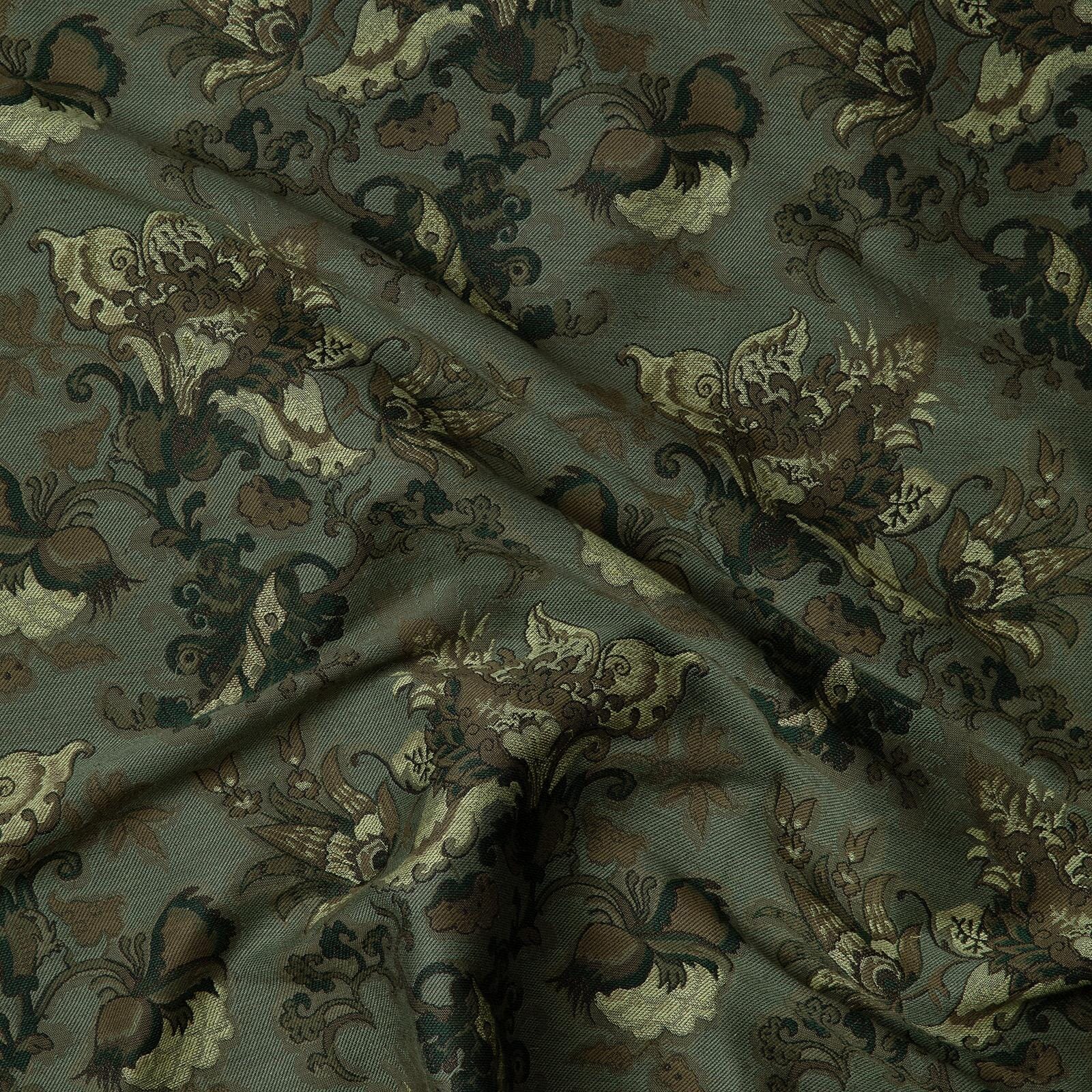 PERSEPHONE Jacquard Verdigris - Elegant Jacquard Fabric for Home Decor, Upholstery & Fashion Accessories | Perfect for Curtains, Pillows & Handbags