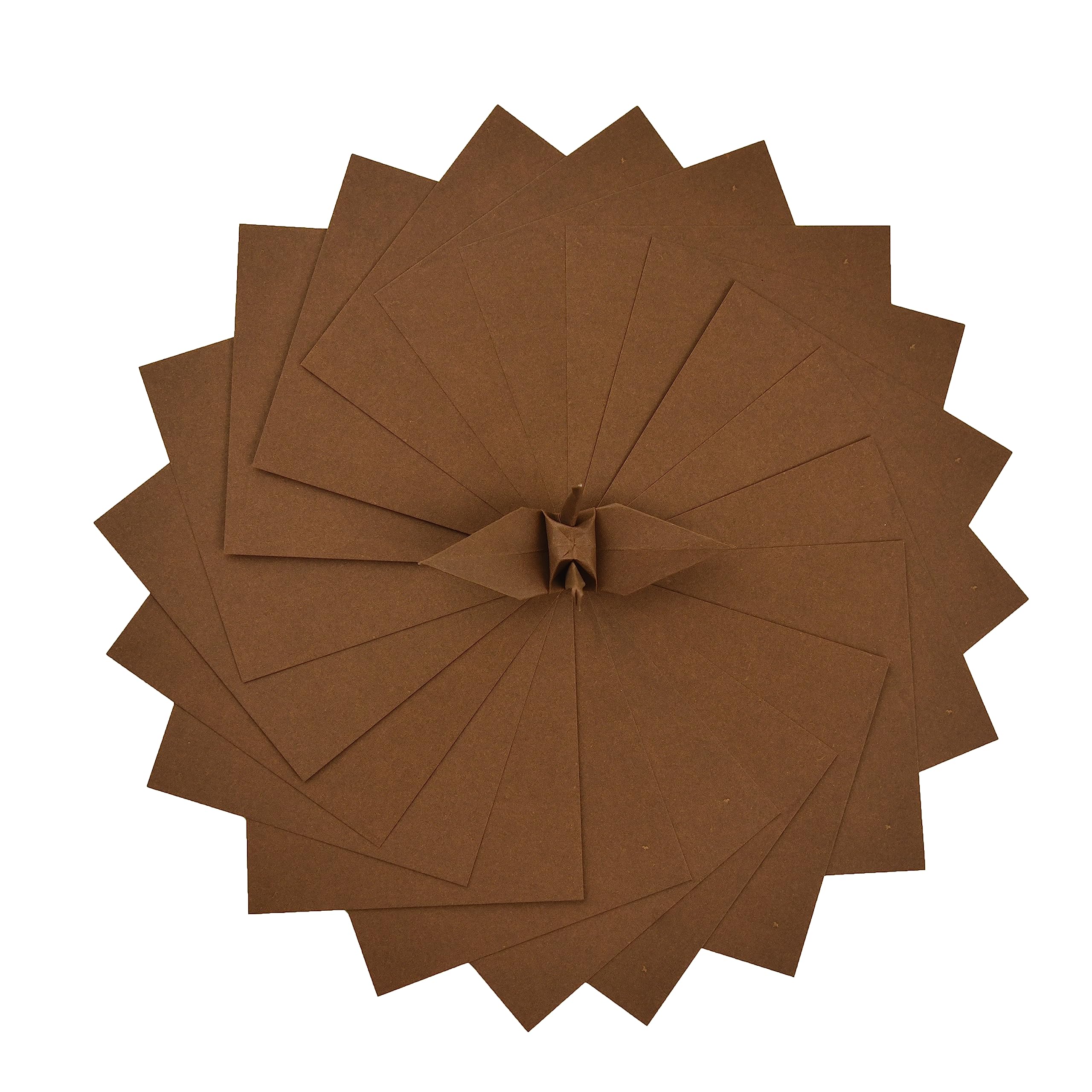 100-Piece Double-Sided Origami Paper Set - 6x6 Inch Square Folding Paper for Origami Cranes, Scrapbooking & DIY Crafts - Lightweight Cardstock in S07 Brown - Perfect for Kids' Art Projects & Home Decor