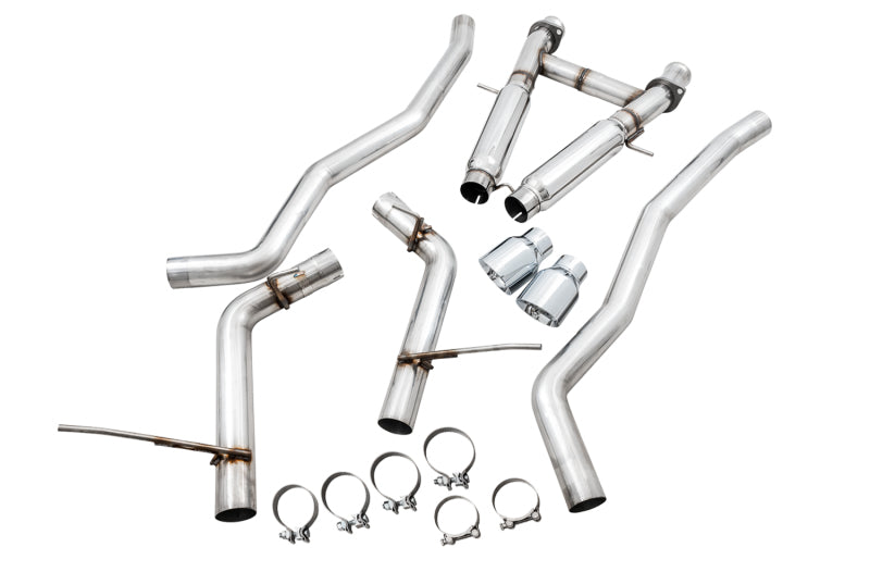AWE Track Edition Cat Back Exhaust System with Polished Tips for 2012-2021 Jeep Grand Cherokee SRT 6.4L - High Performance Exhaust Upgrade for Enhanced Sound & Power - Perfect for Off-Roading & Street Driving