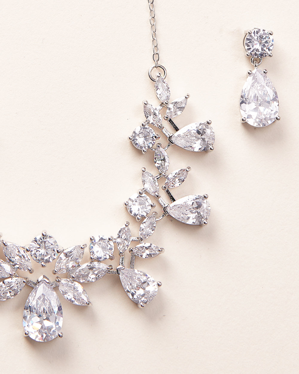 Estela CZ Jewelry Set - Elegant Cubic Zirconia Necklace & Earrings for Women | Perfect for Weddings, Parties & Special Occasions