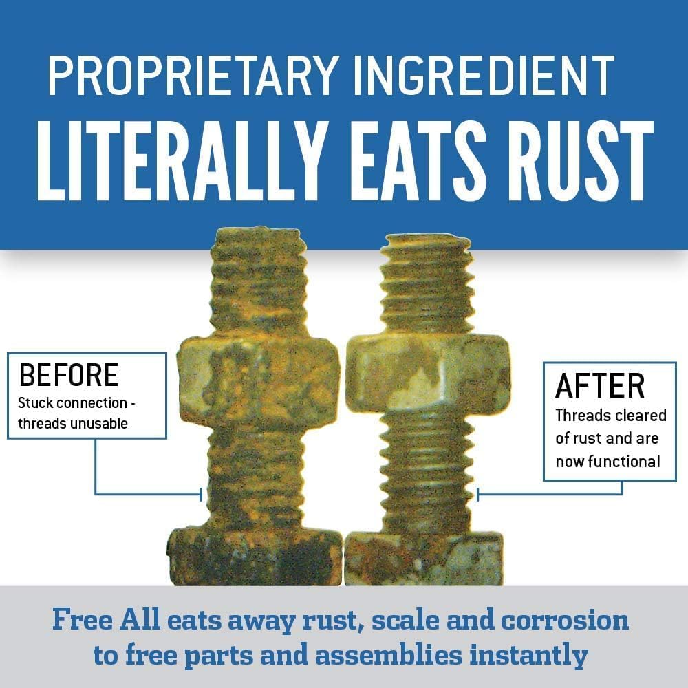 Deep Penetrating Oil Rust Remover - 11oz Aerosol (12 Pack) for Rusty Nuts, Bolts & Pipes