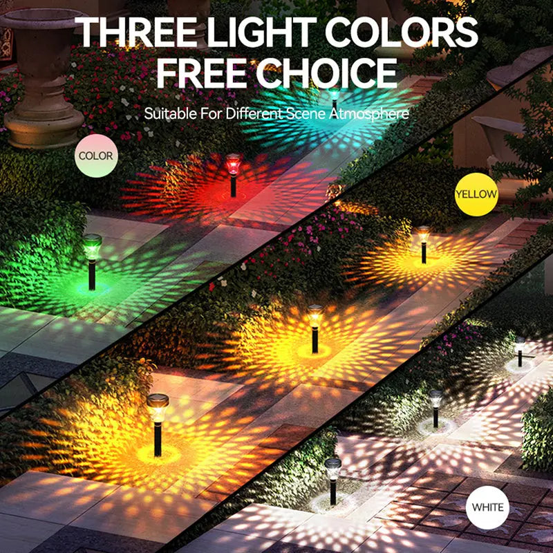 Della Solar Powered Outdoor Garden Lights - Waterproof LED Landscape Lighting for Yard, Pathway, Patio, and Driveway | Energy Efficient Solar Panel & Auto On/Off | Perfect for Backyard, Lawn, Walkway Decoration
