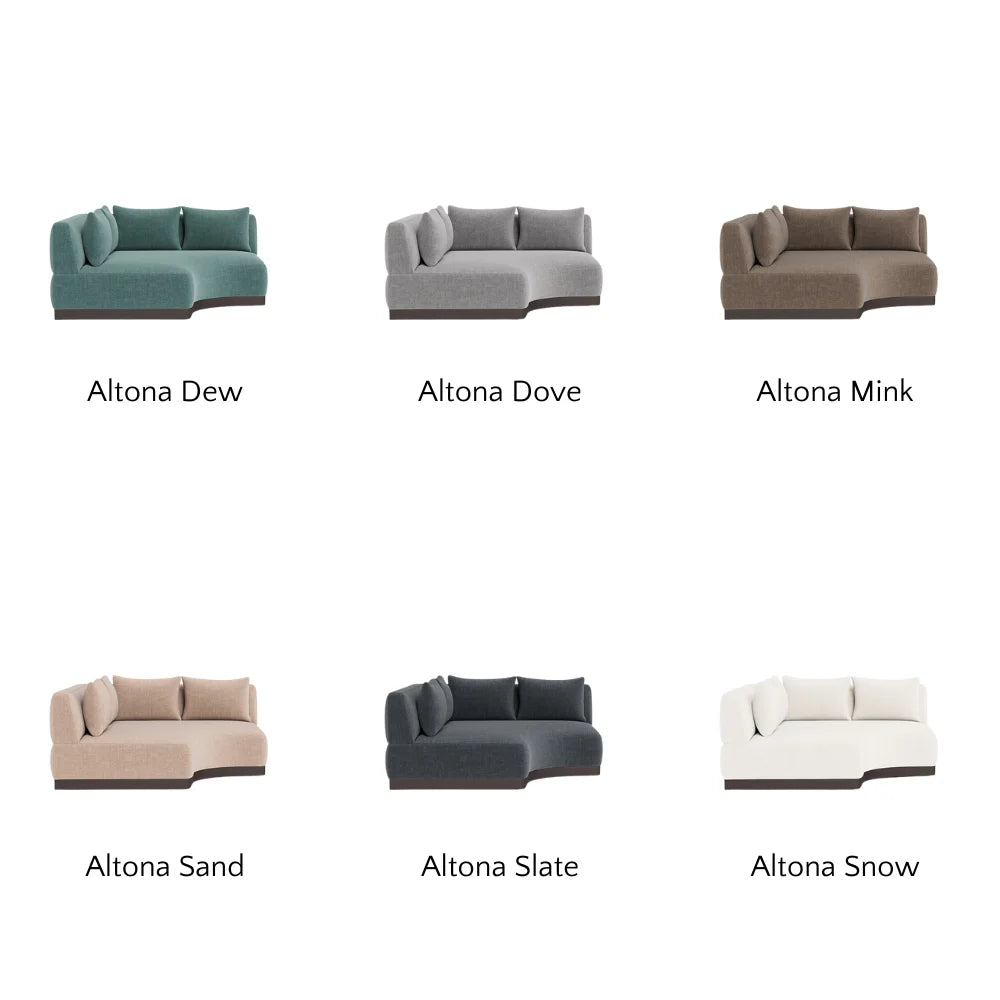 Amalfi Outdoor Curved Corner Sectional Sofa Set - Waterproof Patio Furniture for Backyard, Poolside & Garden - Modern All-Weather Wicker Conversation Set with Cushions