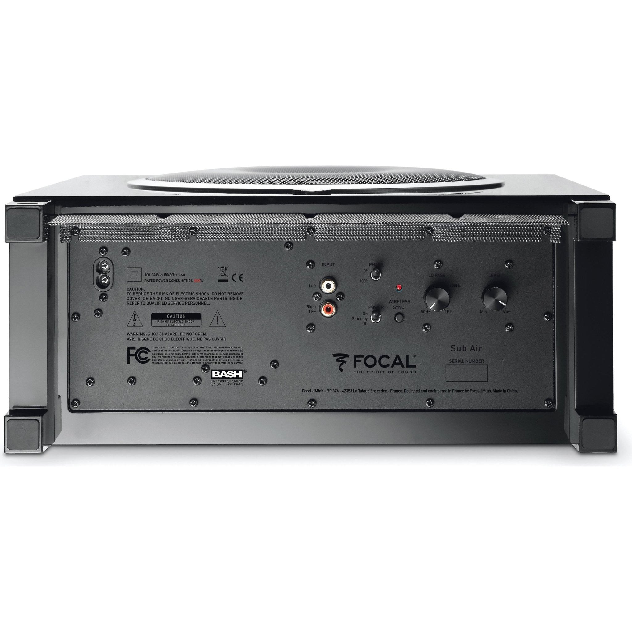 Focal Sub Air Compact Thin Wall Mountable Powered Subwoofer - High Performance Home Theater & Music Sound System for Movies, Gaming & Parties