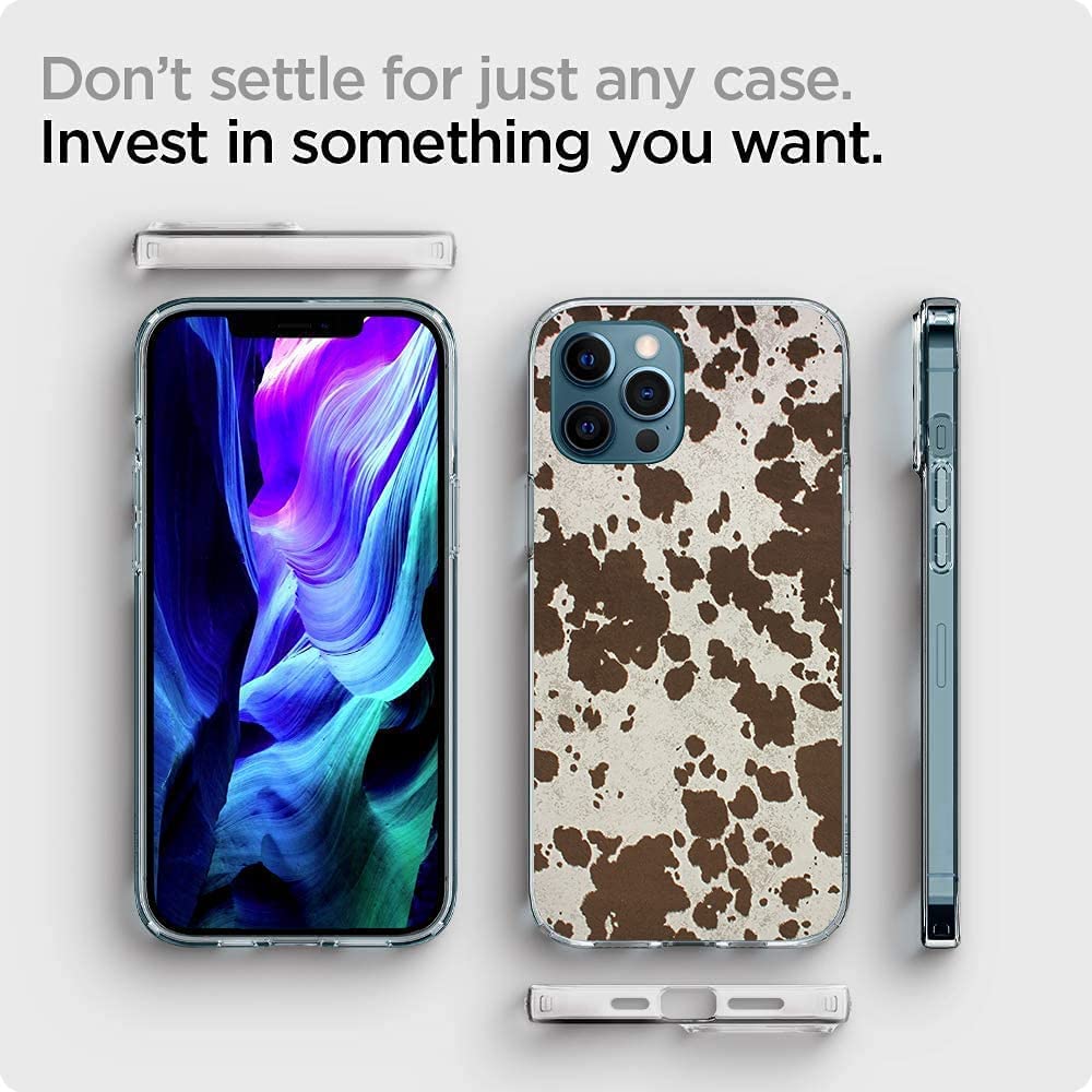 Cow Print Phone Case for iPhone 13 Pro Max - Western Cowhide Design Shockproof TPU Case for Men & Women | Perfect Cowgirl Cowboy Gift, Farm Animal & Country Style | Great for Ranch Work, Rodeo Events & Everyday Use