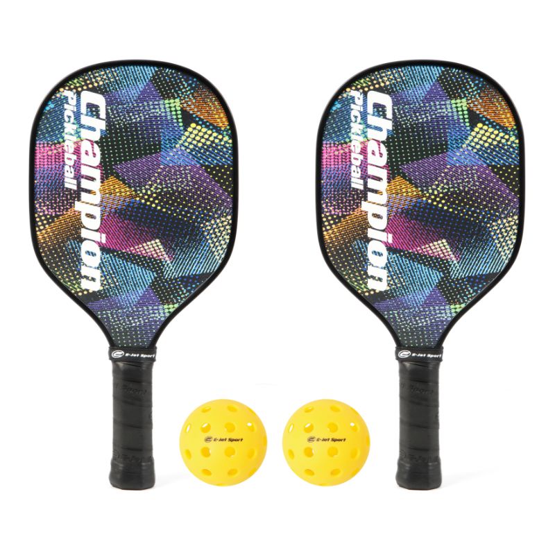 Premium EJET Pickleball Paddles Set for 2 Players - USAPA Approved Paddles, Indoor/Outdoor Balls & Carry Bag - Perfect for Backyard, Park & Court Games