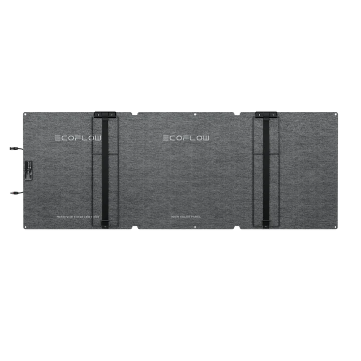 EcoFlow NextGen 160W Monocrystalline Portable Solar Panel | High-Efficiency Foldable Solar Charger for Camping, RV, Off-Grid Power & Emergency Backup