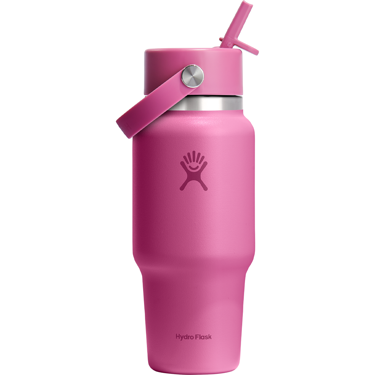 24 oz Wide Flex Straw Travel Bottle - Insulated Stainless Steel Water Bottle with Leak-Proof Lid for Gym, Hiking & Outdoor Activities