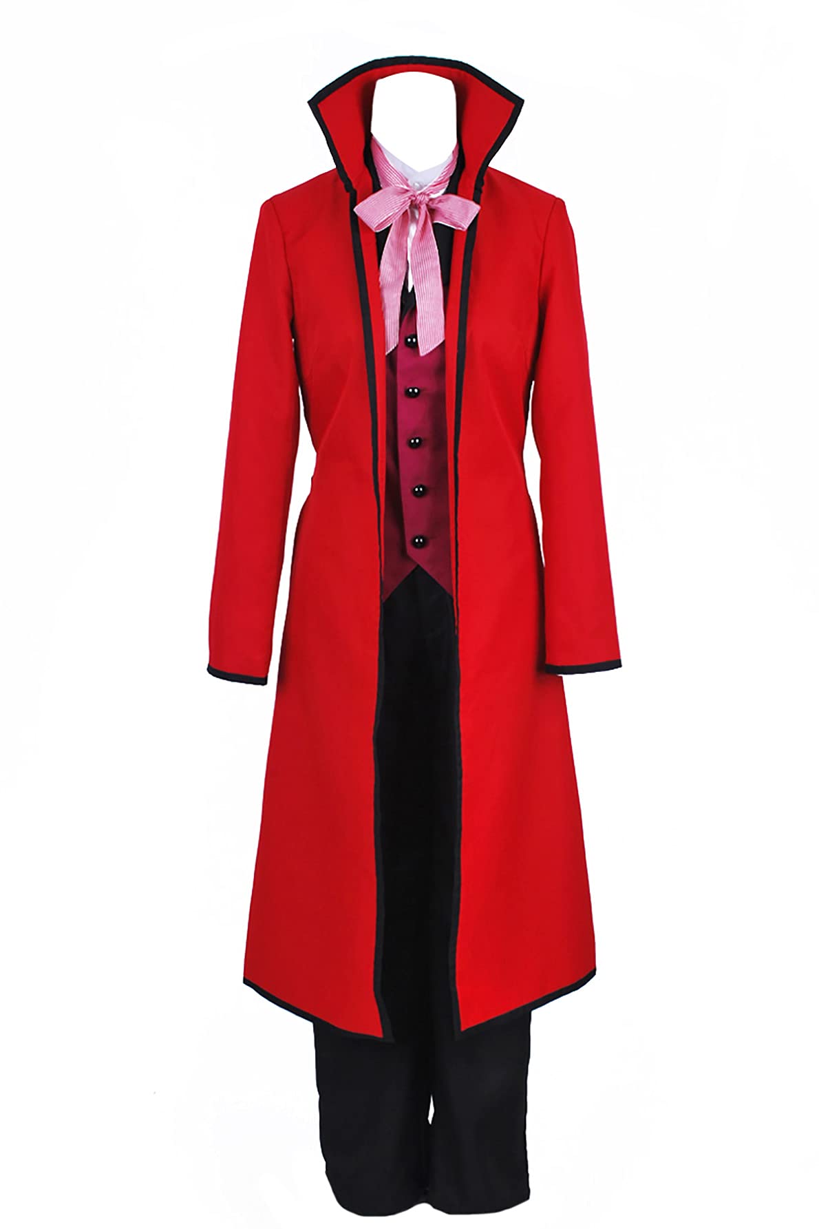 XOMO Black Butler Kuroshitsuji Grell Sutcliff Cosplay Costume - Anime Halloween Party Outfit for Conventions & Cosplay Events