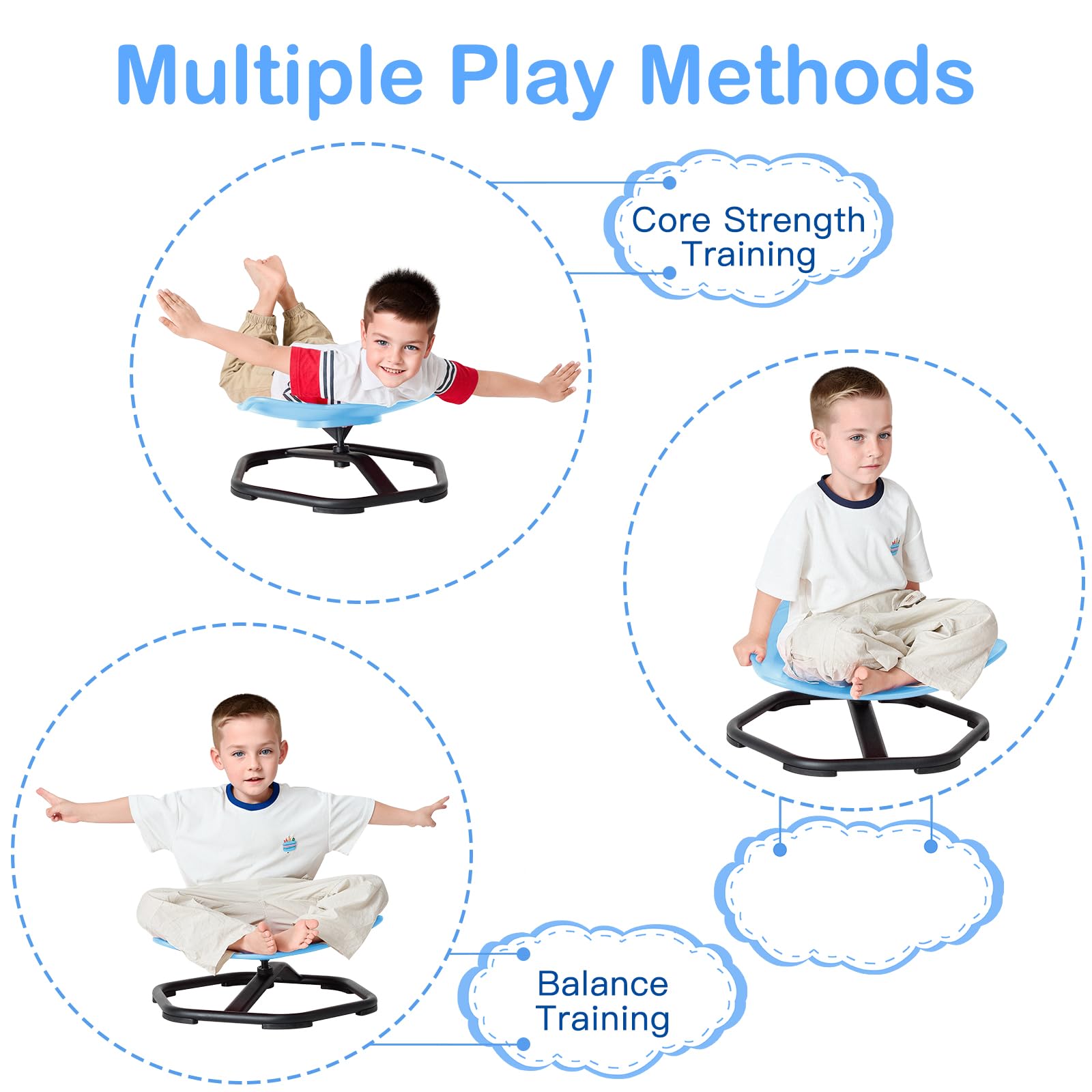 Spinning Sensory Chair for Kids - ADHD & Autism Therapy Tool, Captain America Inspired Sensory Toy for Play & Relaxation - Perfect for Home, Classroom & Sensory Rooms