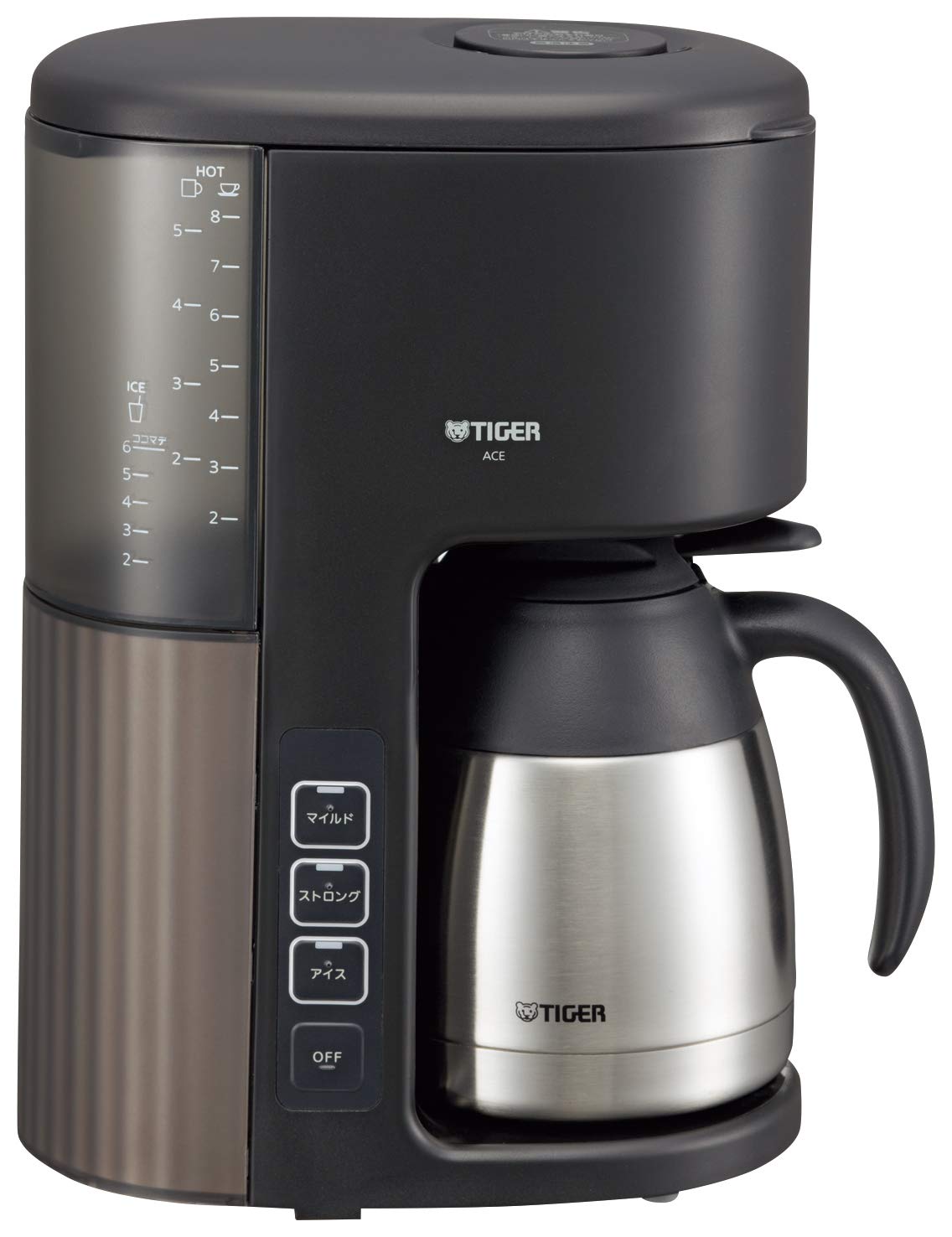 TIGER Microcomputer Coffee Maker for Cafe - Black, 8 Cups, Model ACE-S080KQ | Perfect for Home, Office & Small Businesses