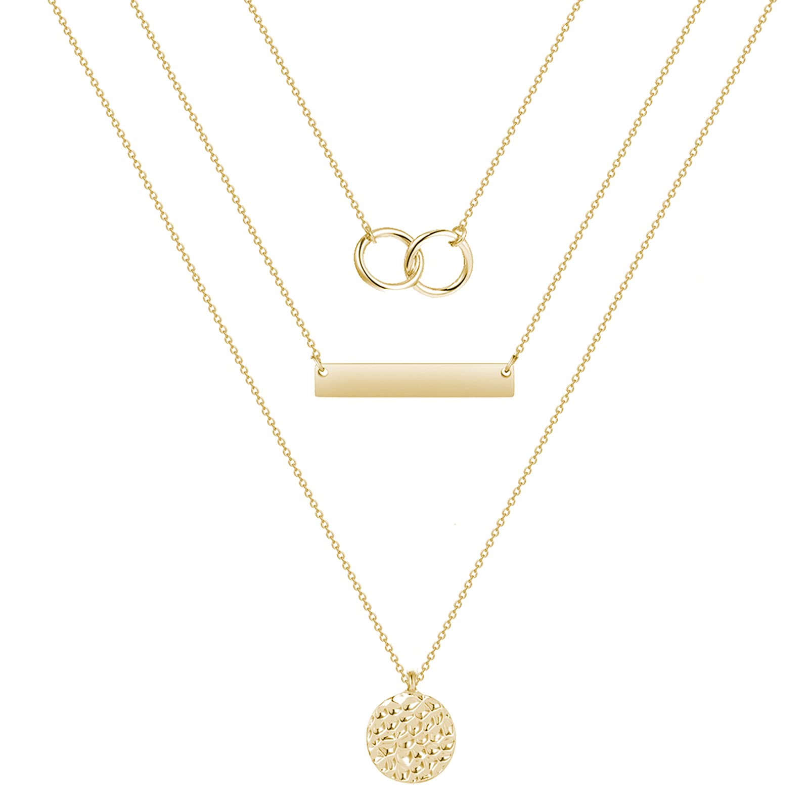 YANCHEN Women's Layered Necklace Set - Dainty Stackable Chain Necklaces with Charms, Trendy Jewelry Gift for Christmas, Birthday & Stocking Stuffers - Perfect for Everyday Wear, Date Nights & Special Occasions