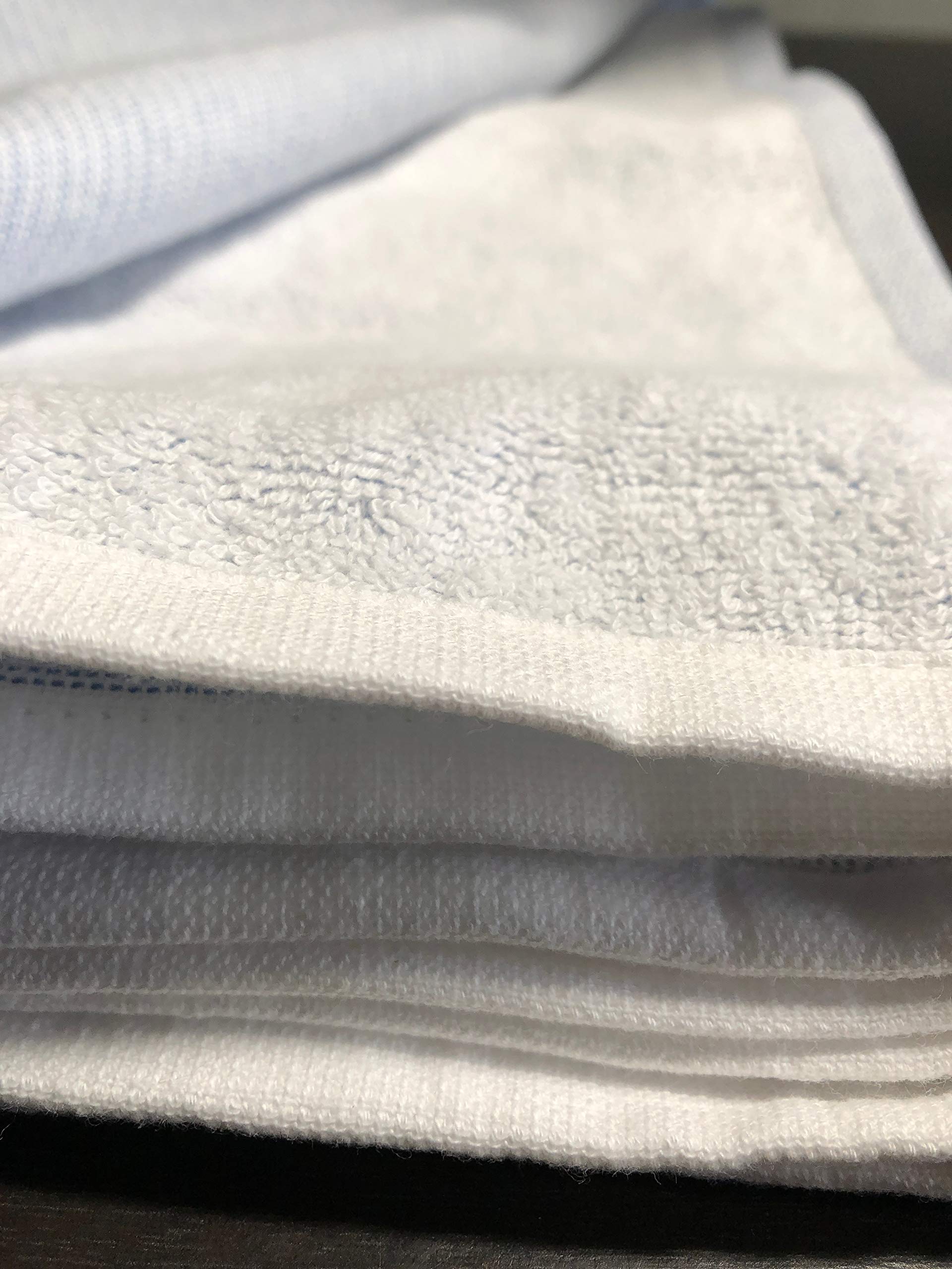 Premium Terry Kitchen Towels Set of 2 - Super Absorbent & Quick Drying - Simple Stitch Denim Design - Perfect for Cooking, Cleaning & Dish Drying - Ideal Home & Restaurant Use