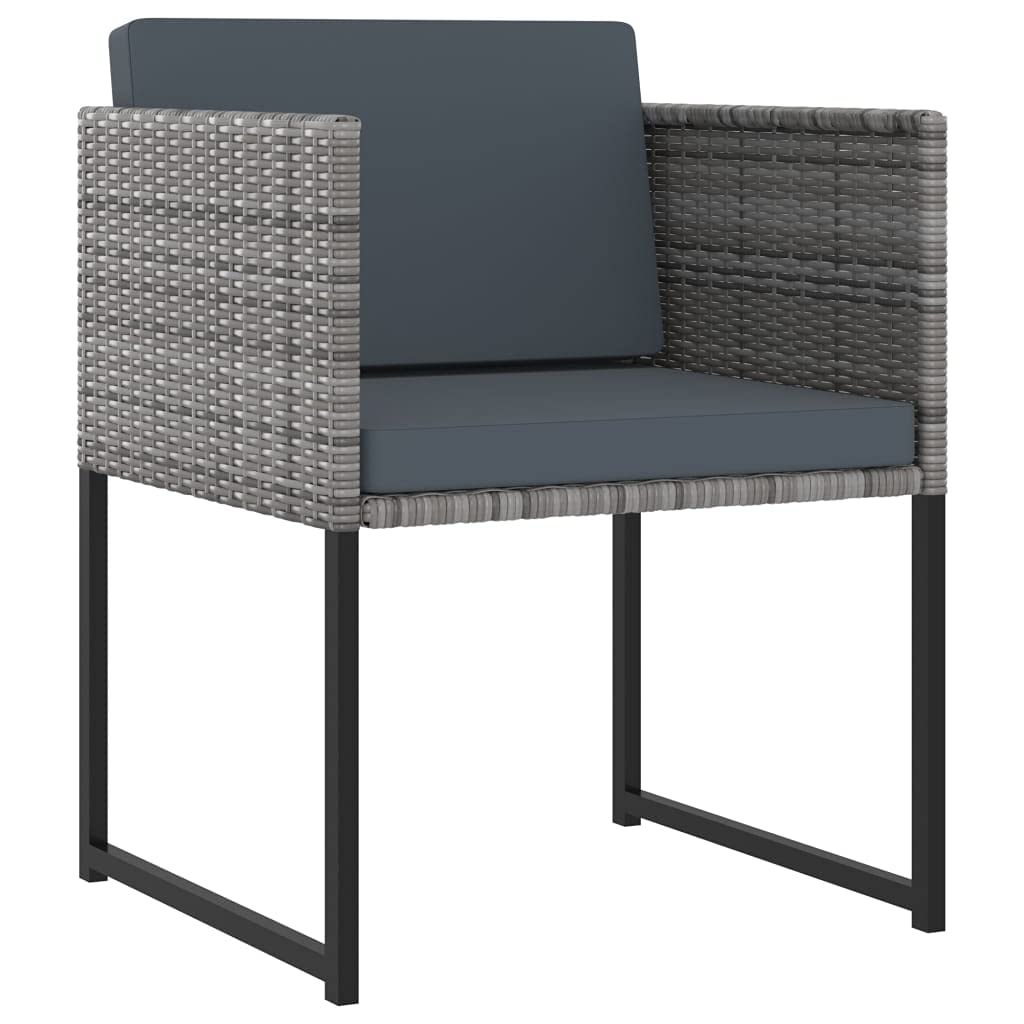 Modern 13-Piece Gray Poly Rattan Patio Furniture Set with Cushions - Outdoor Dining & Conversation Set for Home, Lawn, Balcony | Perfect for Backyard BBQs, Poolside Relaxation & Garden Parties