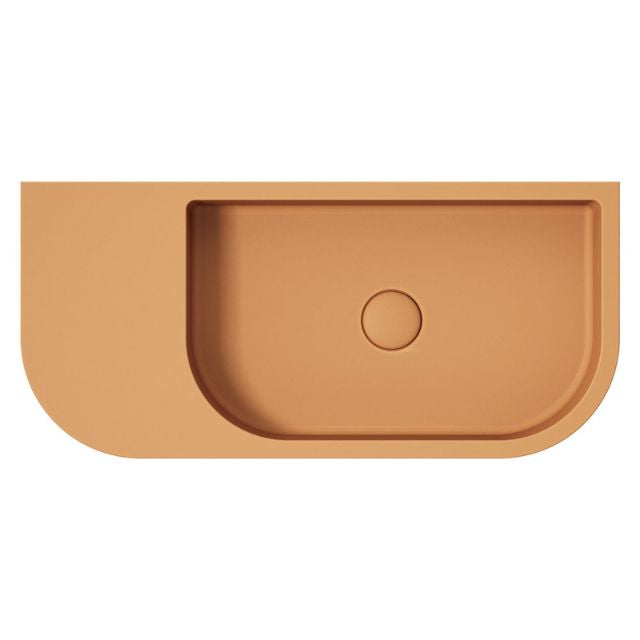 Fienza Blanca Modern Concrete Wall-Mounted Basin Sink 25.6