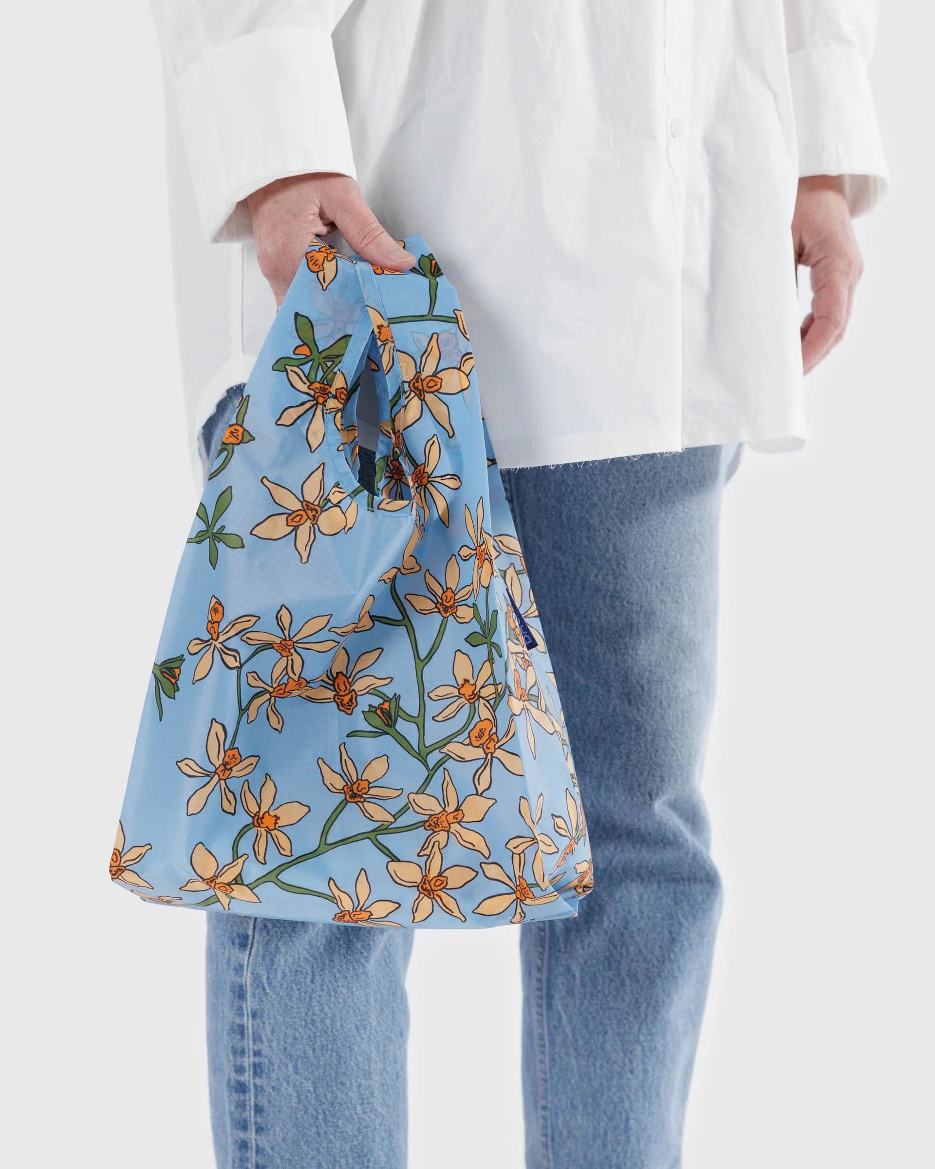 Stylish Baby Baggu Reusable Shopping Tote Bag in Orchid - Perfect for Diaper Bags, Groceries & Eco-Friendly Shopping
