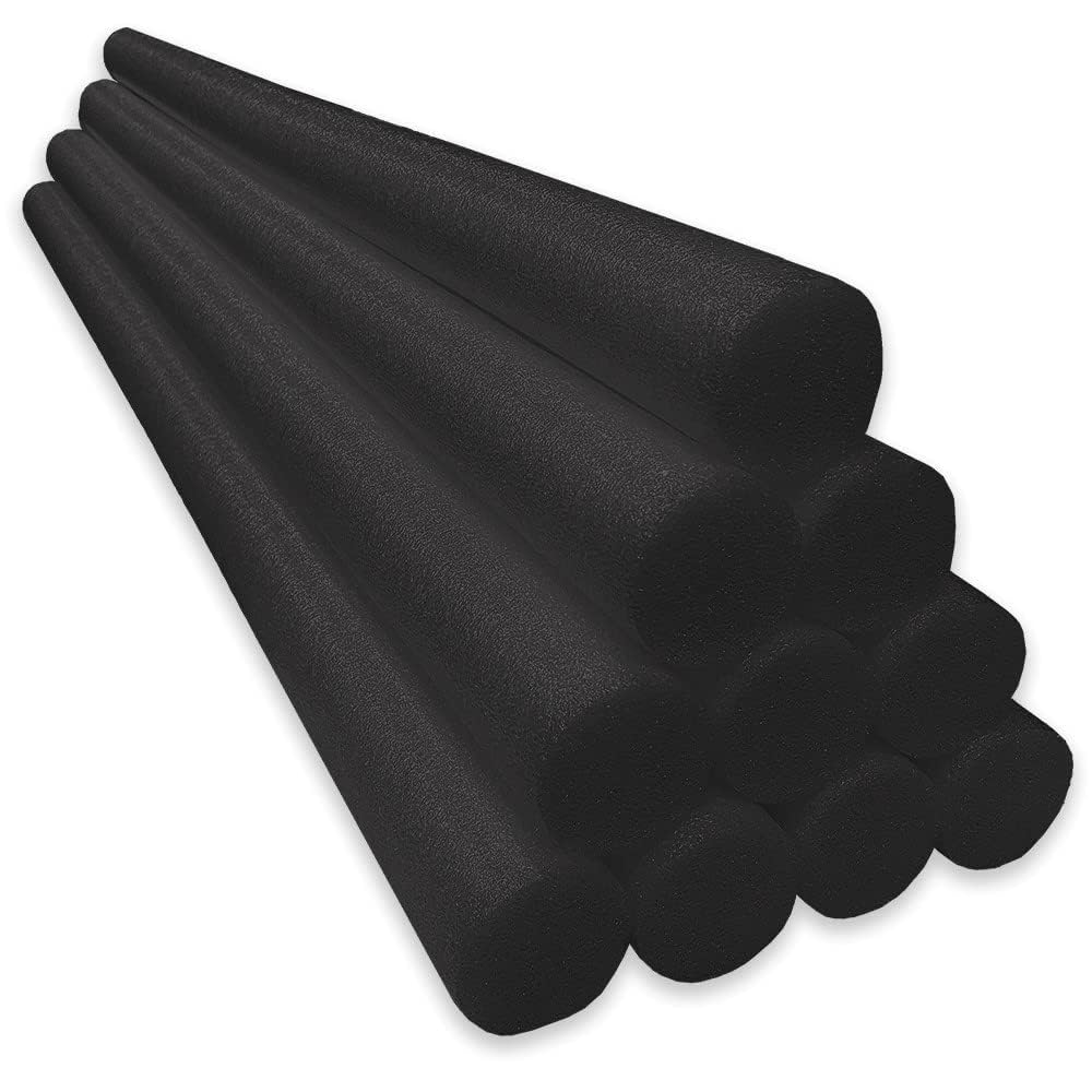 Oodles of Noodles Solid Deluxe Foam Pool Swim Noodles 10 Pack (55 Inch Length) - Perfect for Swimming, Water Aerobics, and Pool Fun