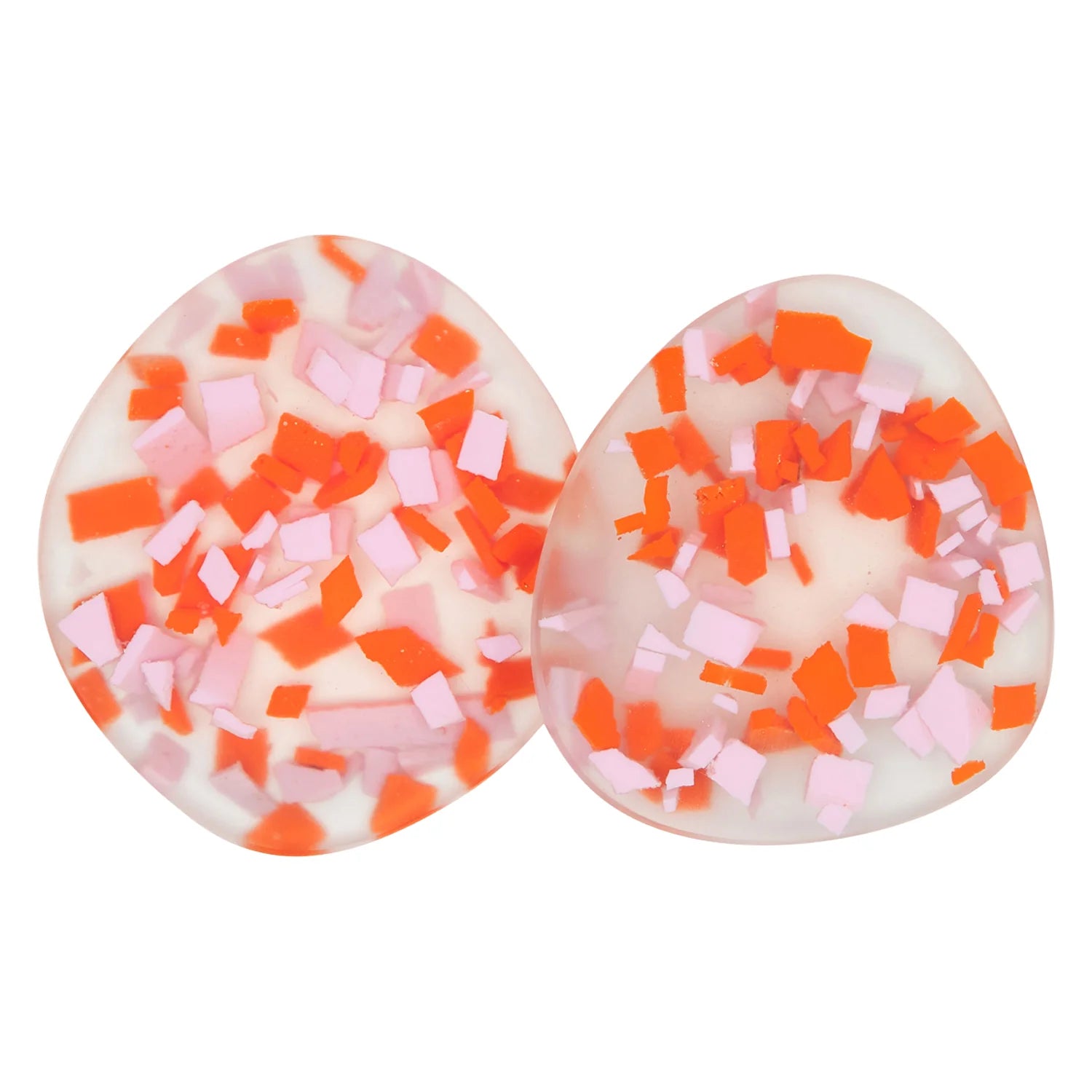 FENELLA Confetti Terrazzo Coasters Set of 2 - Absorbent Drink Coasters for Coffee Table, Bar & Home Decor - Perfect for Parties, Weddings & Gifts