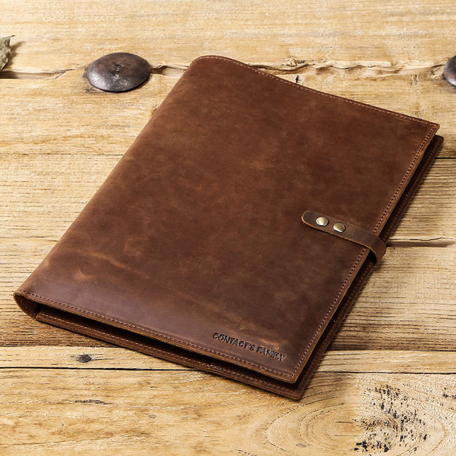 Premium A4 Leather Conference Folder - Professional Business Organizer with Tablet Holder (Fits 12.2-12.9 inch) - Elegant Padfolio for Office Meetings & Corporate Presentations - Perfect for Executives, Lawyers and Business Professionals