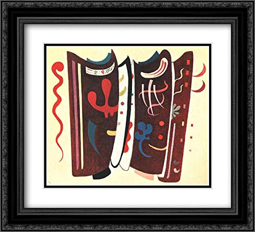 Wassily Kandinsky Brown with Supplement 22x20 Black Ornate Framed Museum Art Print - Double Matted Wall Decor for Living Room, Office & Gallery Display