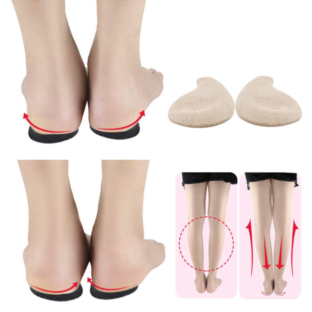 EXCEART 2 Pairs Orthopedic Heel Support Insoles for Osteoarthritis Relief - Massage & Heel Correction Inserts for Bow Legs & Foot Pain - Cushioned Shoe Insoles for Men & Women - Perfect for Running, Walking & Daily Comfort